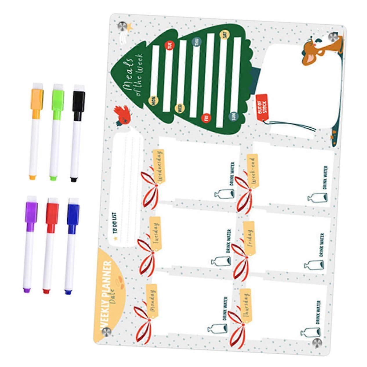 Magnetische Wochenplanertafel Acrylic Refrigerator Notepad Erasable And Reusable Office And Home Planner