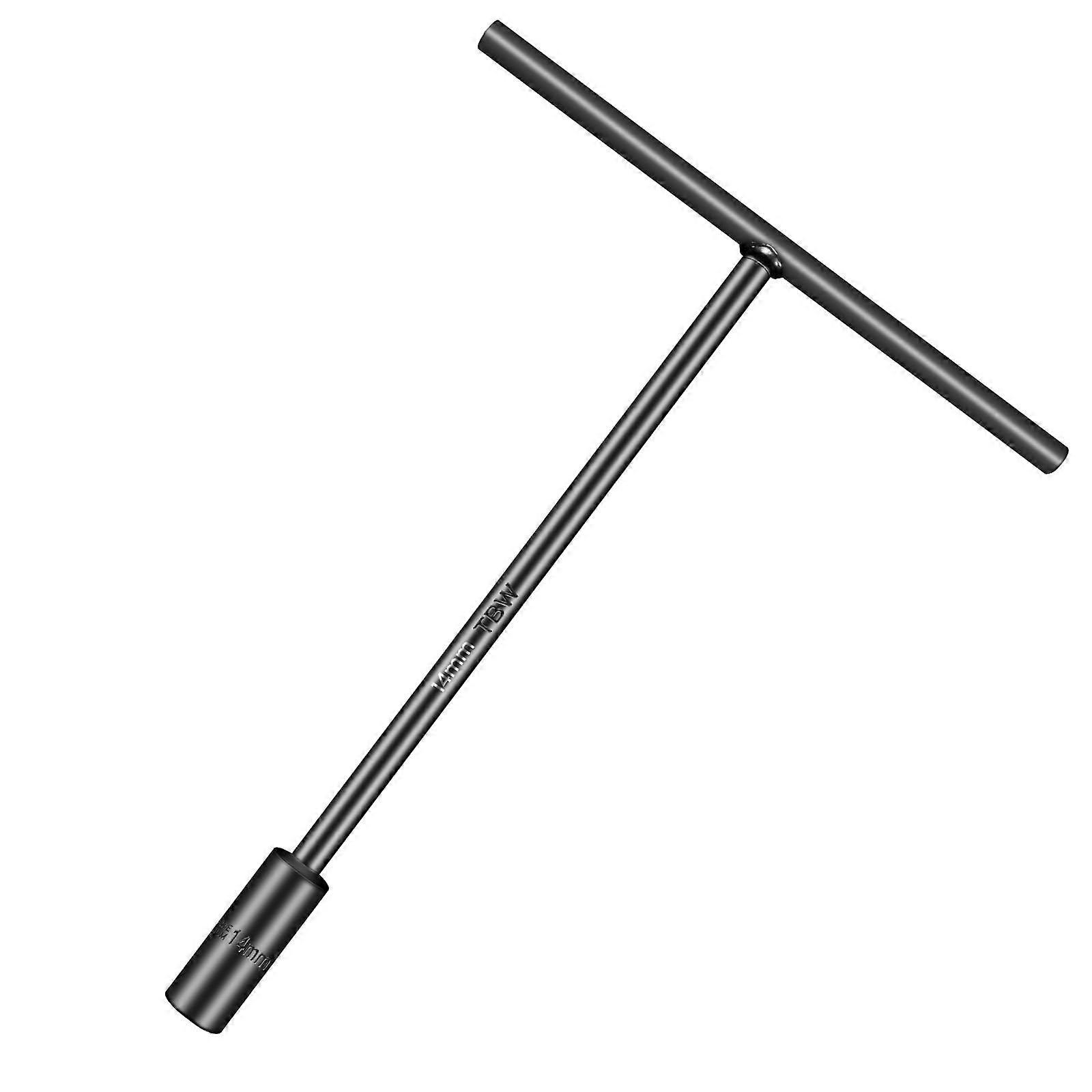 T Handle Metric Socket Wrench 14mm 6 Point Chrome Vanadium Steel Hex Socket for Motorcycle and Bike Maintenance