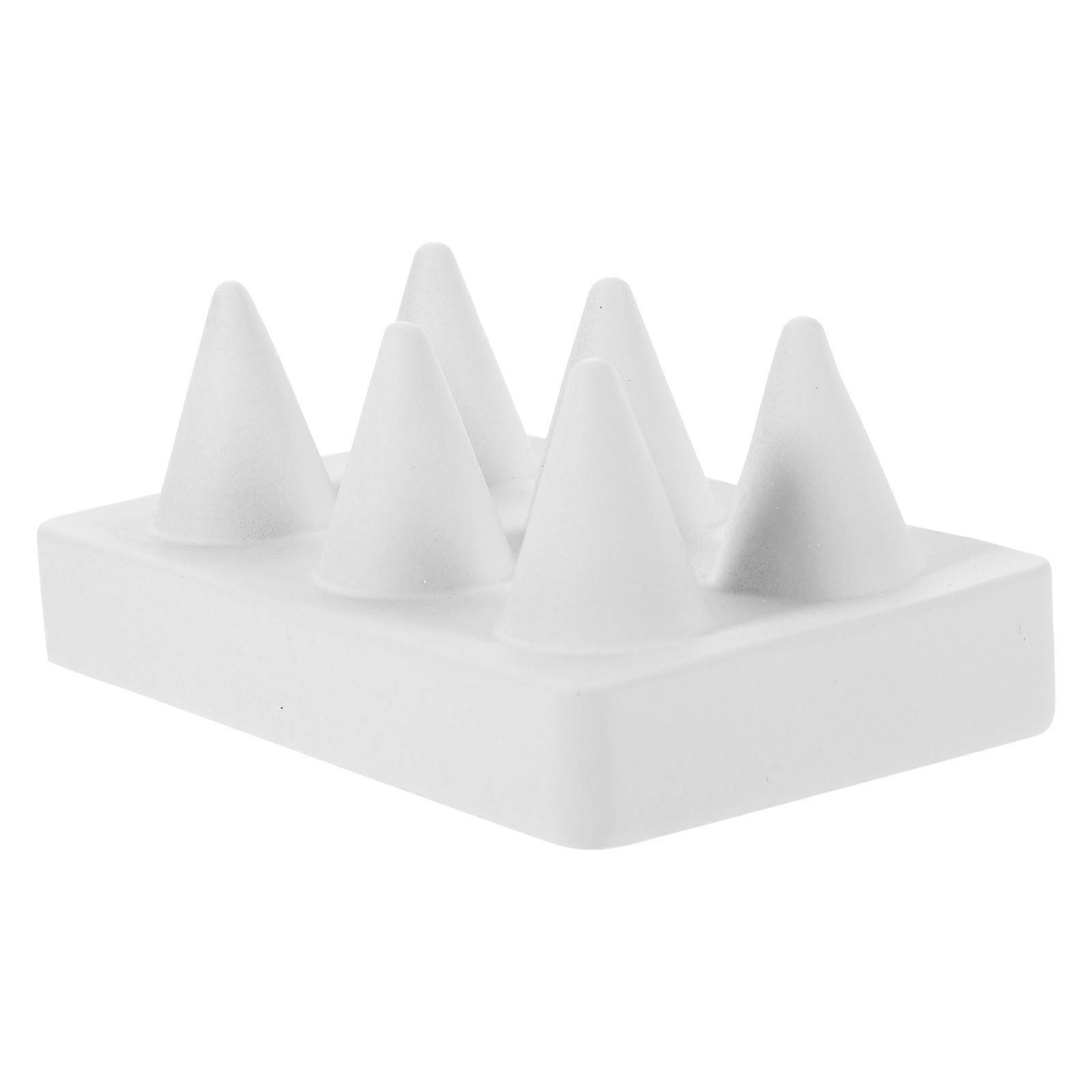 Resin Ring Rack 6 Cone Ring Display Stand for Desktop Finger Ring Holder