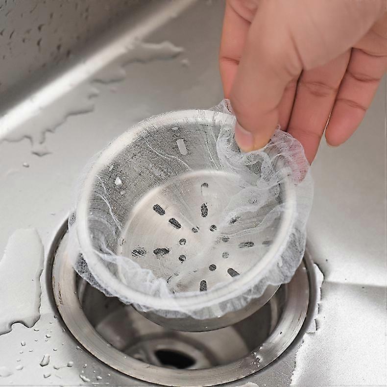 100pcs Disposable Sink Filter Kitchen Sewer Net Garbage Filter Bag Sink Strainer Accessories Bathroom0 Drain Hair Anti-blocking