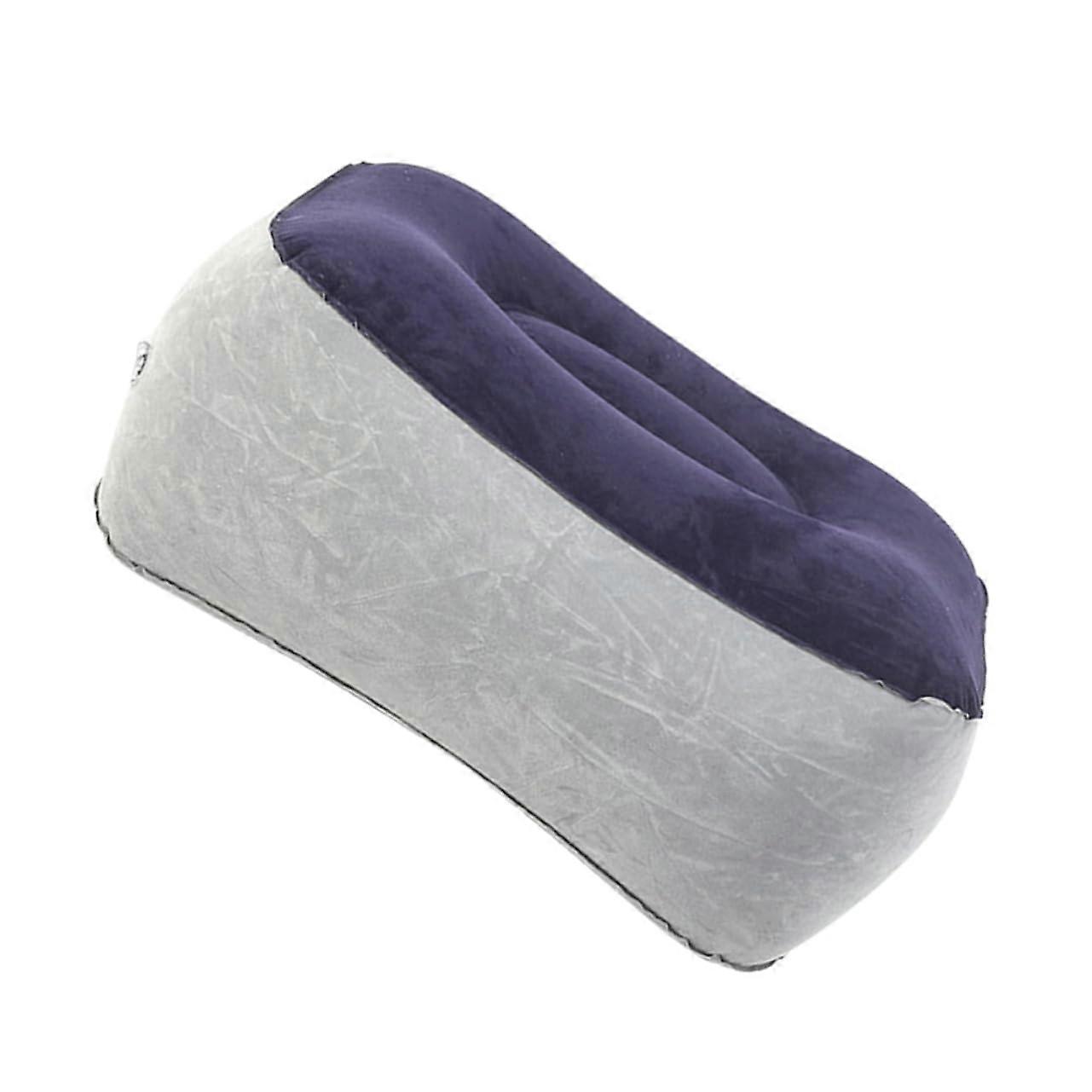 Inflatable Flocked Mats Outdoor Travel Pillow Slippers Massage Footrest Gel Pads for Airplane Foot Support