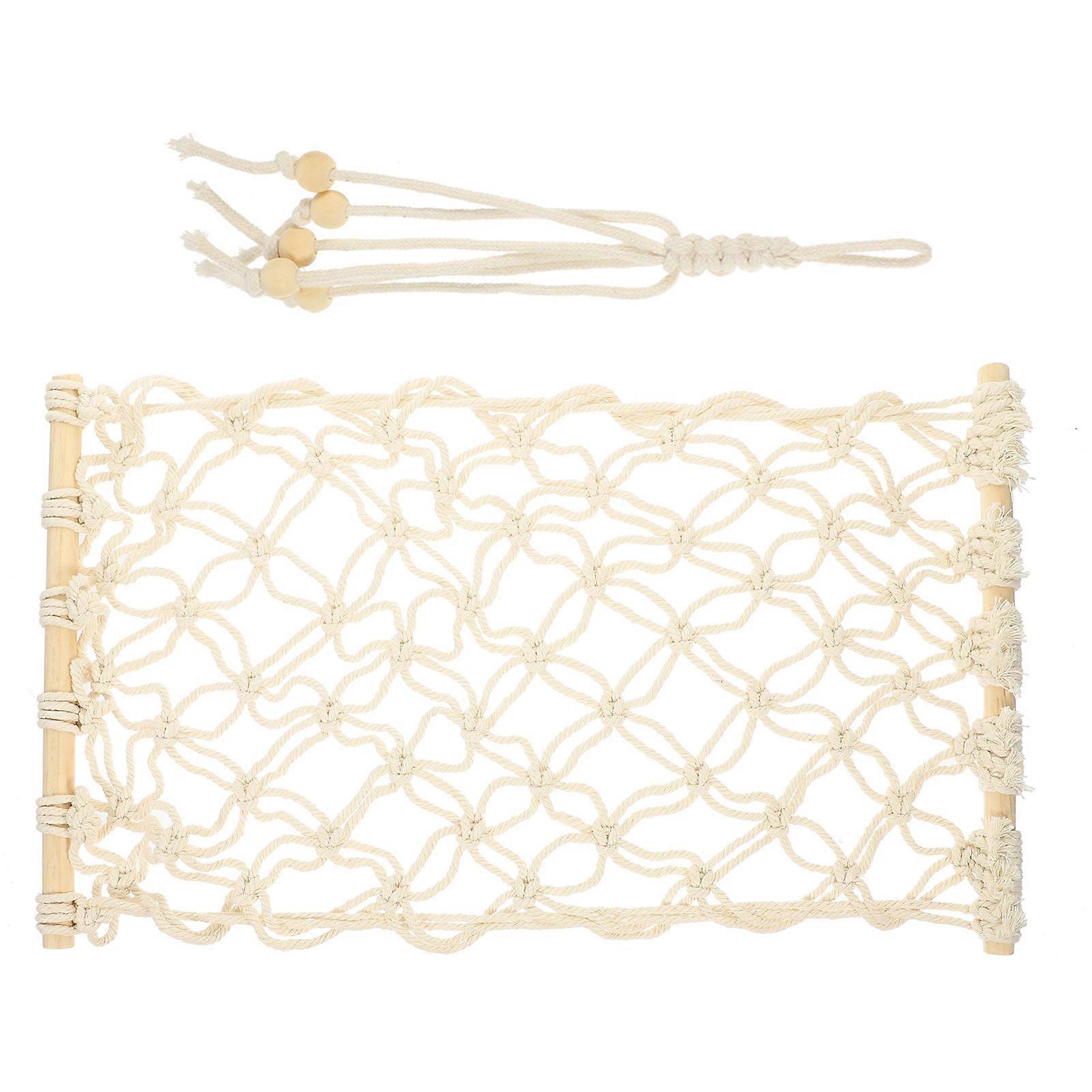 Fruit Vegetable Hammock Hanging Storage Bag White Oval Home Kitchen 1Set