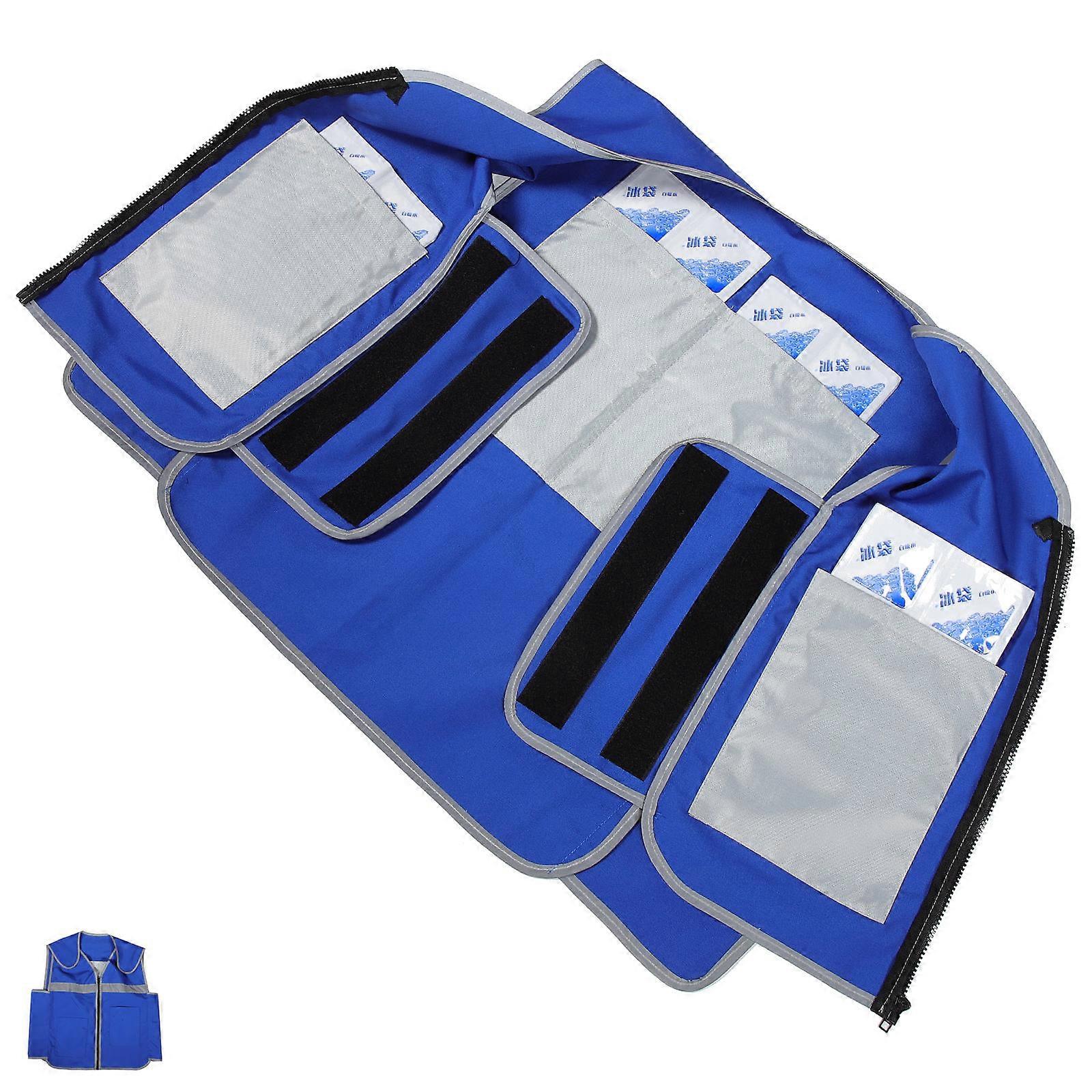 Here's a detailed product description and overview for the **"Large Cooling Vest With Ice Packs For Men Outdoor Waistcoat for Hot Weather Work"**,