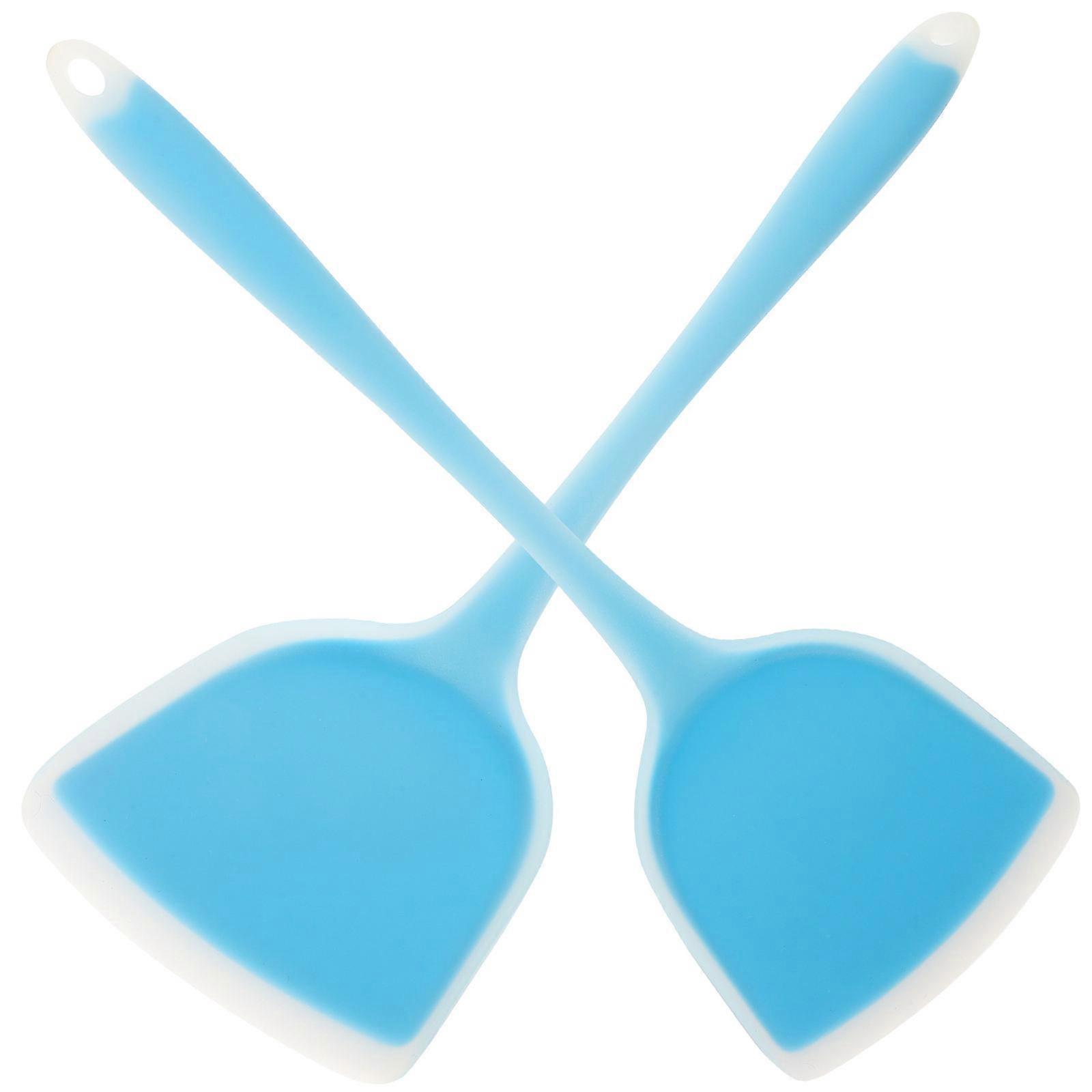 Spatulas For Cooking Scratch Resistant Odor Kitchen Utensil 34x12cm Transparent Blue