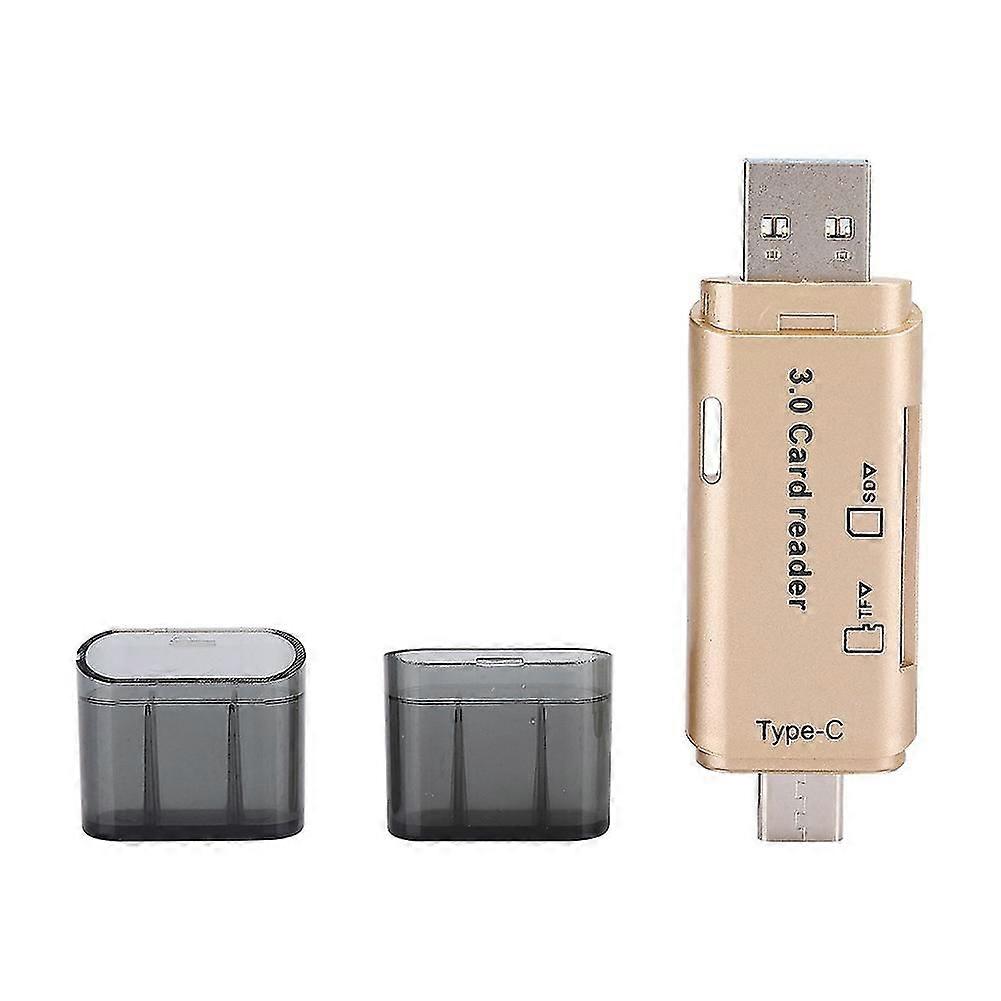 Card Reader Mobile Phone Computer Multifunctional Storage Portable Converter Memory USB3.0 (Golden)