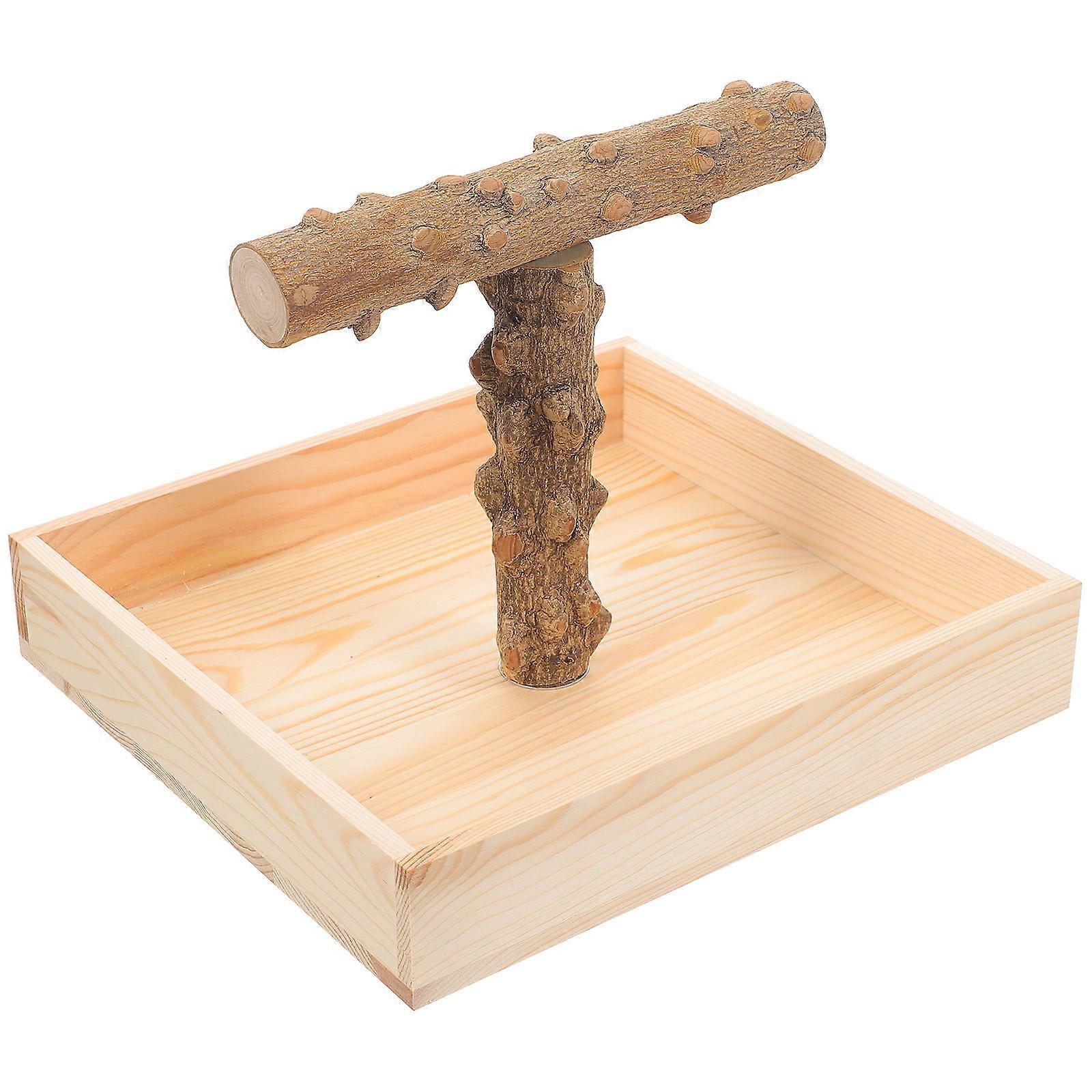 Parrot Perch Stand Wooden Bird Perch Stand for Playing