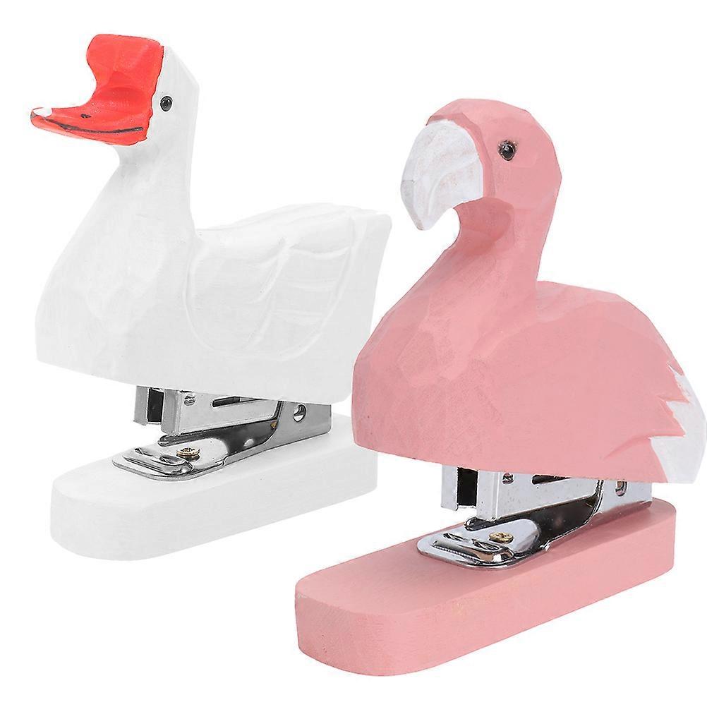 2Pcs Animal Shaped Stapler Multi Function Hand Stapler Professional Office Stapler Office Supply