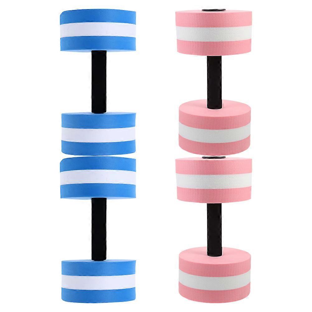 WORGEOUS 4pcs Foam Floating Dumbbells for Water Aerobics Pool Fitness Equipment Aquatic Exercise Dumbbells for Swimming Workouts