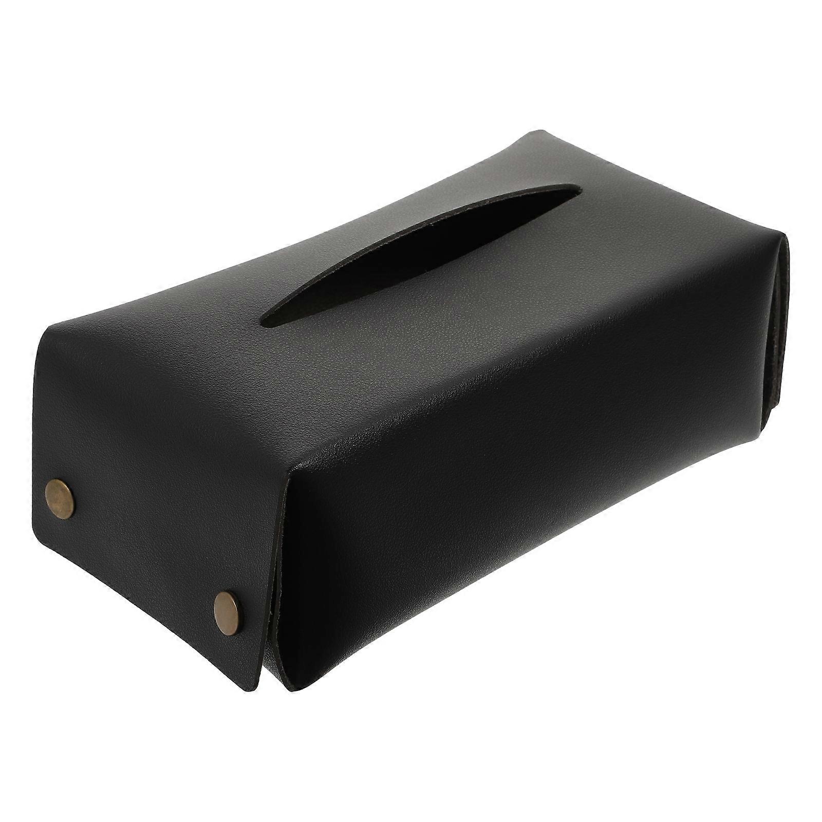 Desktop Tissue Paper Box Dispenser For Outdoor Use Made Of PU With Waterproof Function 1Pc