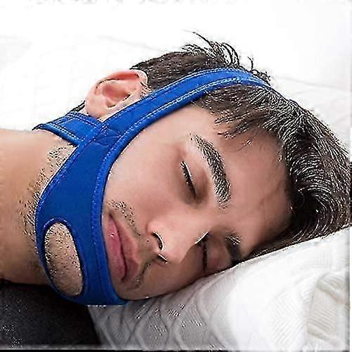 Snore Stop Belt Anti Snoring Cpap Adjustable Chin Strap Sleep Apnea Jaw Solution Blue