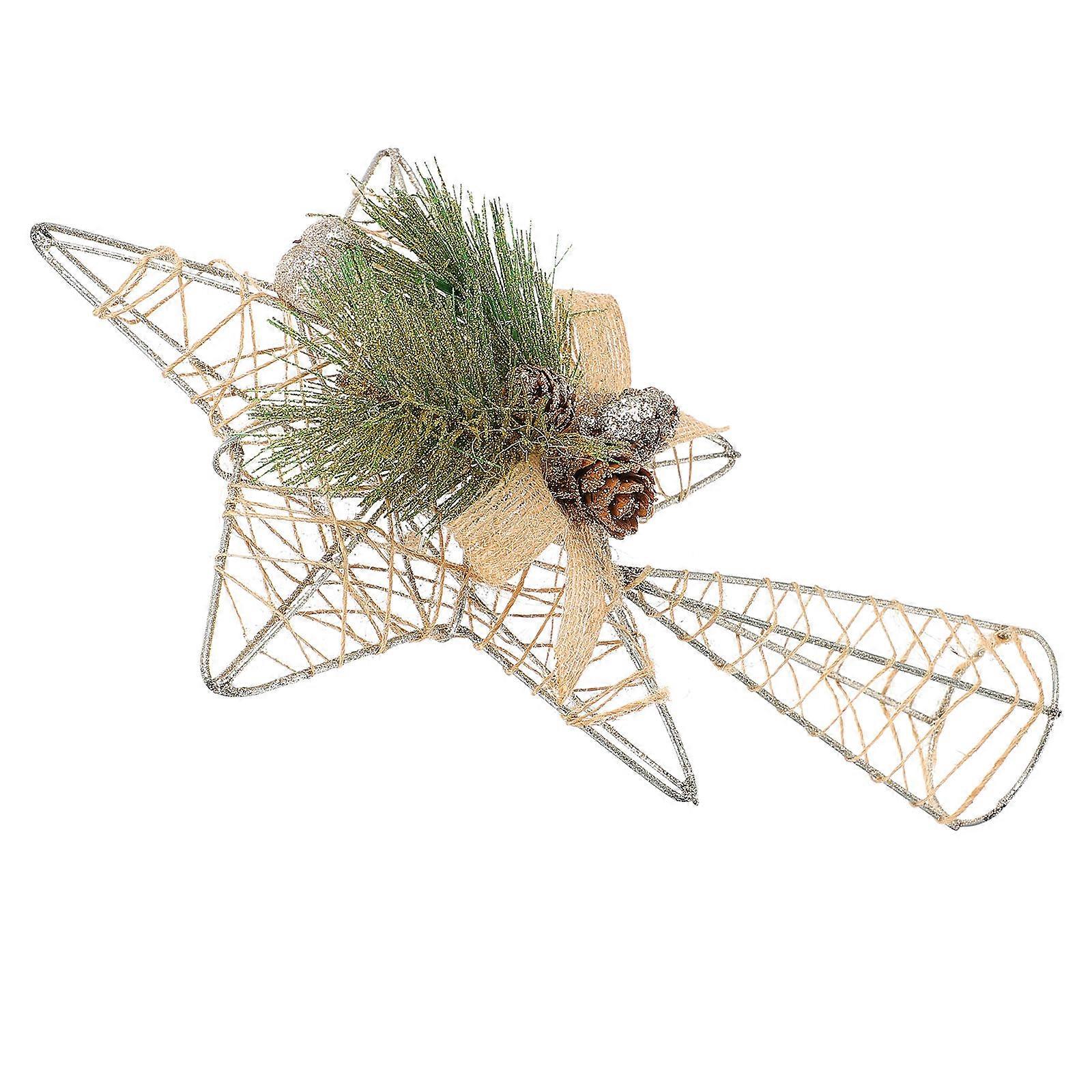 Assorted Color Iron Star Tree Decoration for Holiday Items Easy to Install 1pc