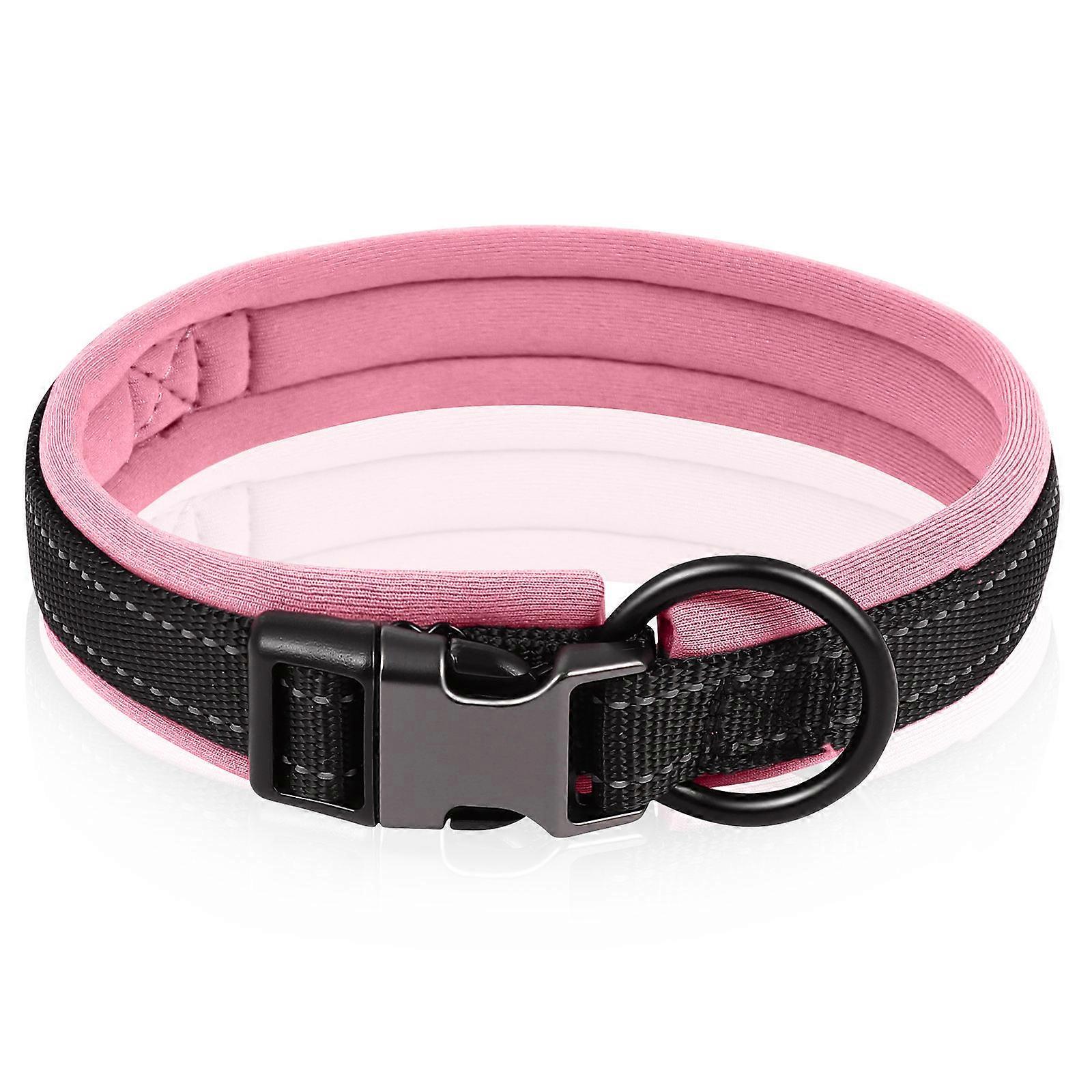 High Visibility Reflective Dog Collar Adjustable Fit For Pets Ideal For Home Use Size L 1 Set
