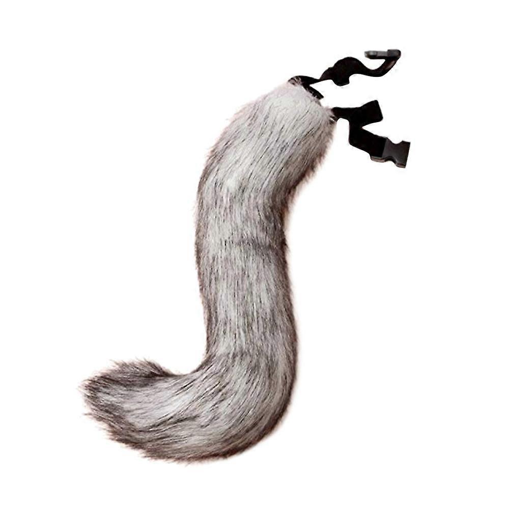 חידוש זנב רך מתכוונן רצועה קוספליי אביזר לילדים בני נוער מבוגרים אפור 1 חבילה