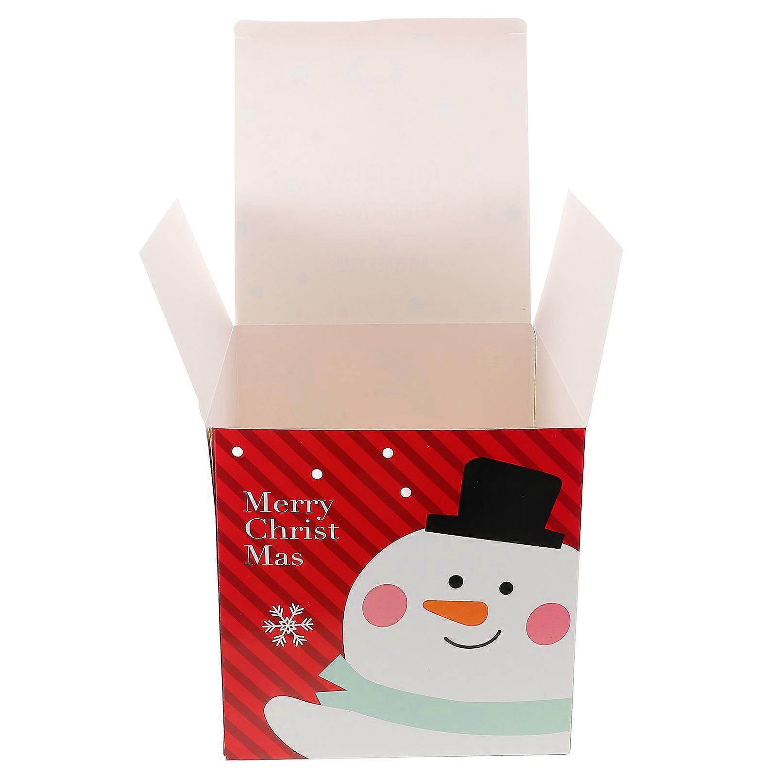 25.00X25.00X25.00CM Christmas Candy Box Unique Holiday Goodies Storage Treats Container Assorted Color 1Set