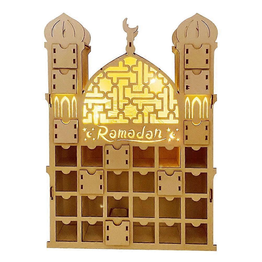 Wooden Ramadan Advent Calendar 2022 Eid Ramadan Mubarak Advent Calendar with Drawers 30 Days Contdown Calendar Decorations