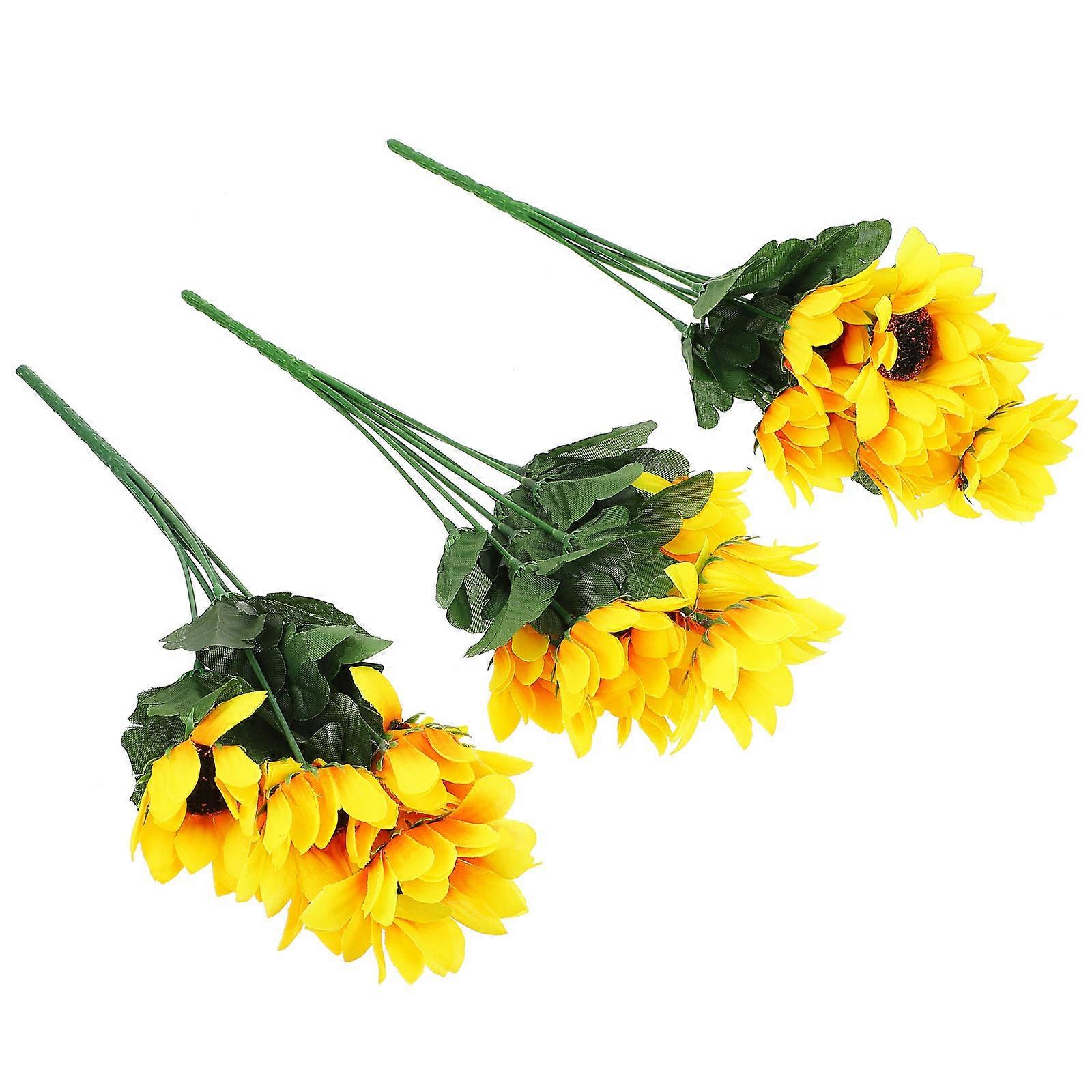 Sunflower Bouquets for Home Decoration, Lifelike Design, Material