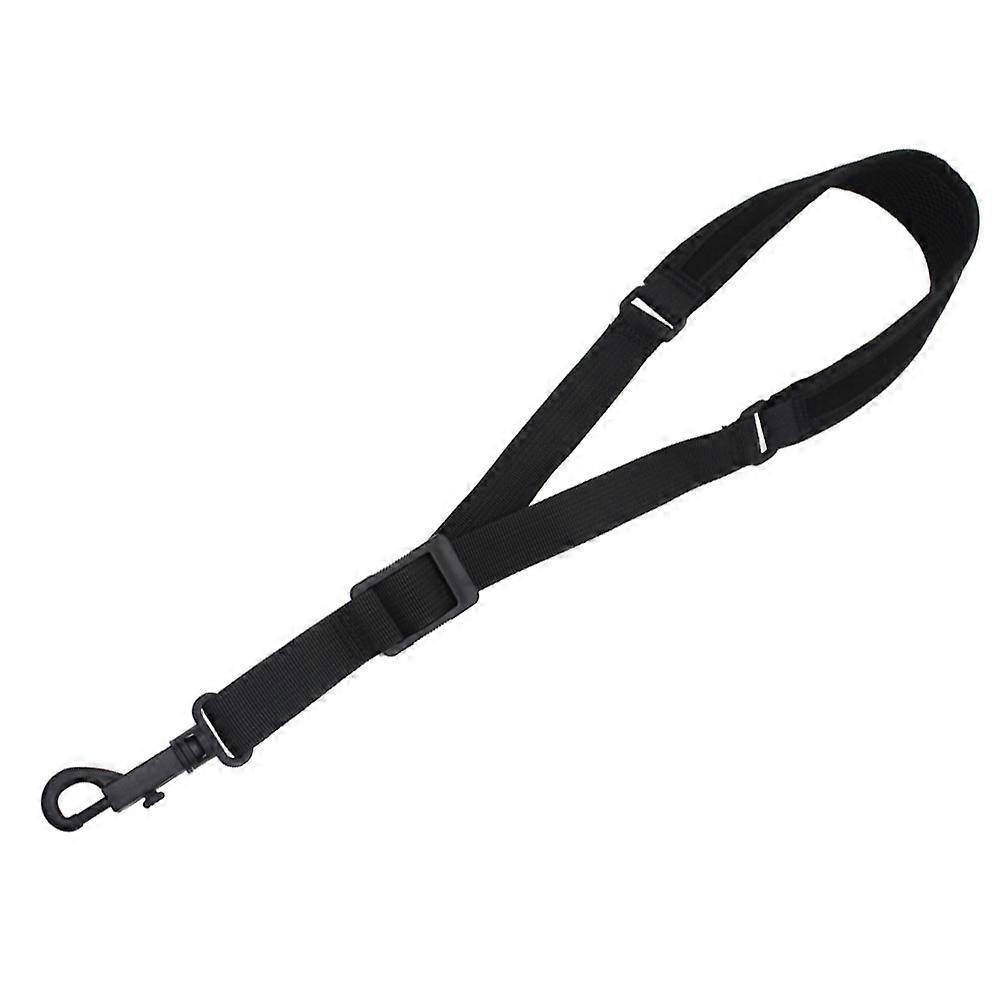 Black Cotton Saxophone Belt For Music Practice And Performance Durable Design 1Set