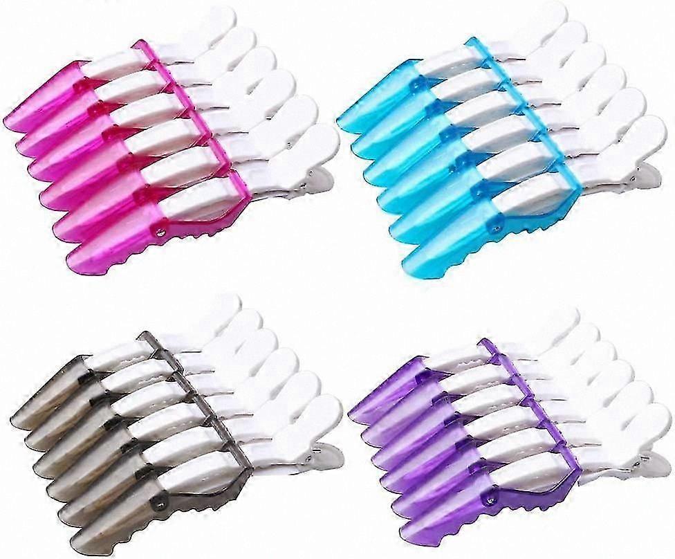 24-Pack Alligator Hair Clips for Styling