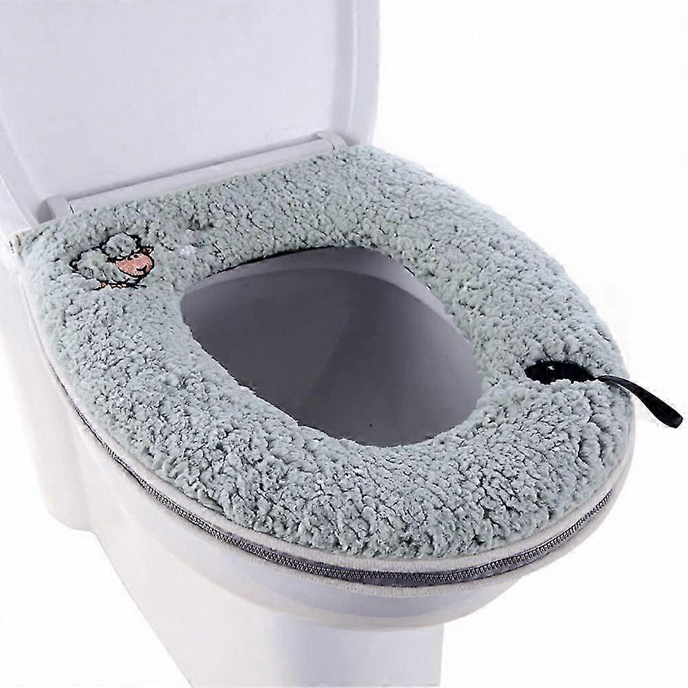 Soft Fuzzy Toilet Seat Covers Warm Plush Padding