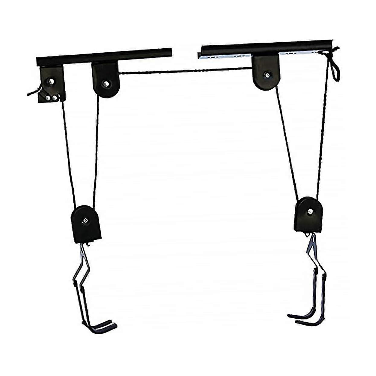 1Satz Bicycle Ceiling Lift with Secure Locking Mechanism Wall Mount for Mountain Bike Easy Installation Space-Saving Storage