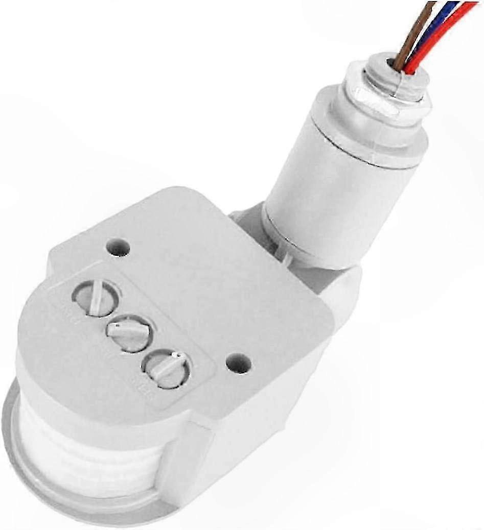 White 180 Rotating PIR Motion Sensor Switch for Outdoor Lighting Control