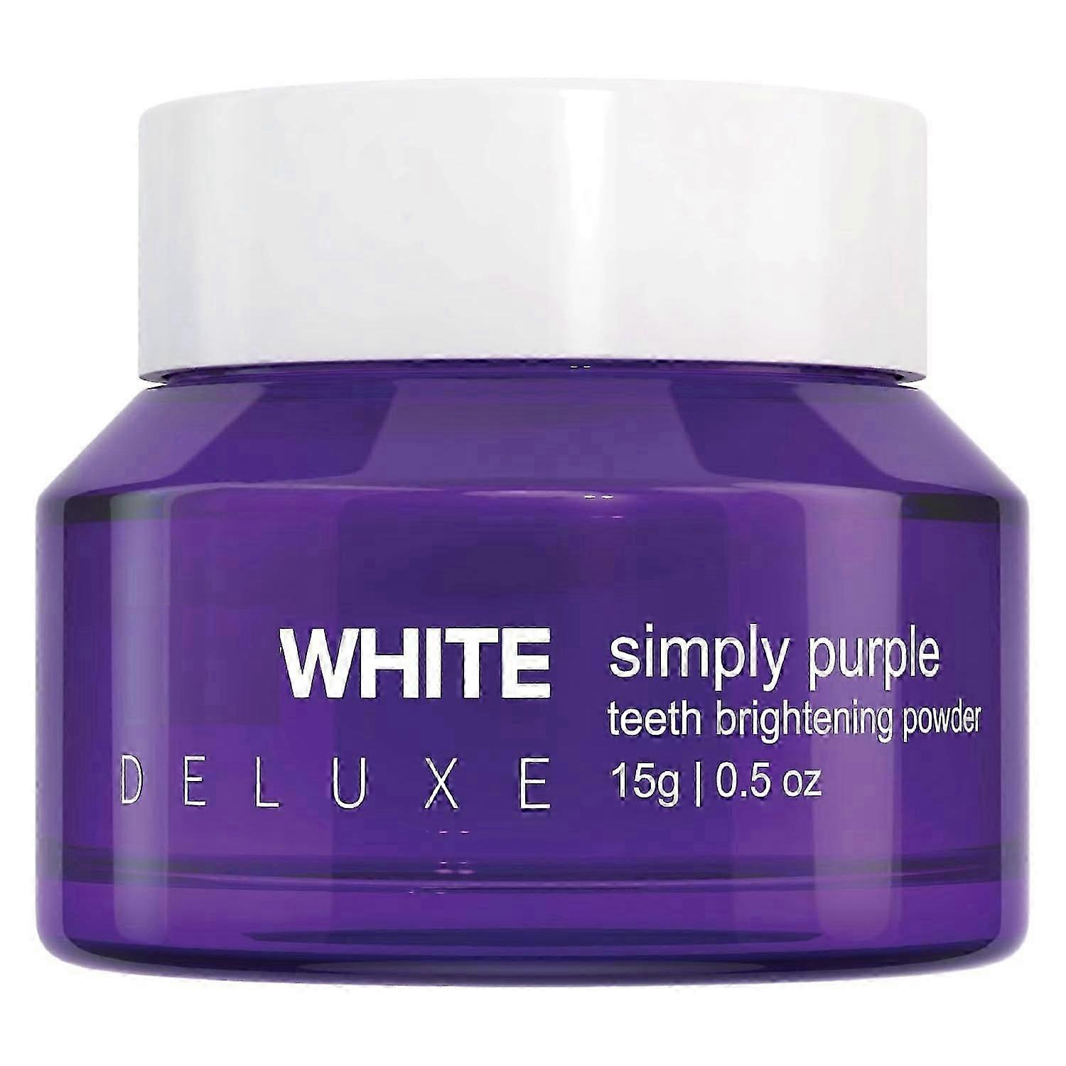 مسحوق تفتيح سمبسي أرجواني - يخفي البقع ، بدون حساسية - معجون أسنان آمن للمينا مسحوق تبييض الأسنان للقهوة والشاي والطعام والنبيذ والتاب