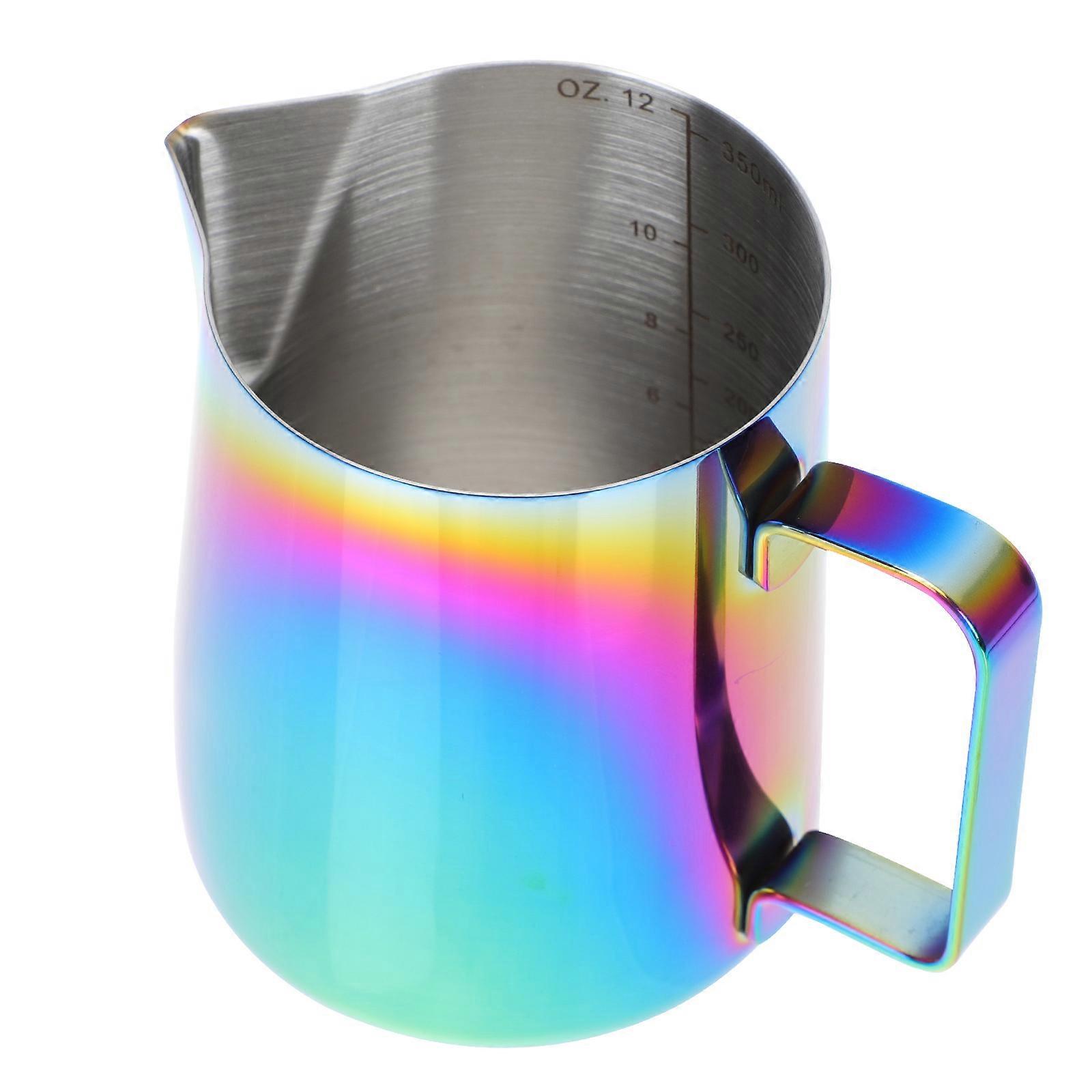 Milk Frothing Jug Mug Practical 350mL Professional Use Multi Color 1Pack For Hotels