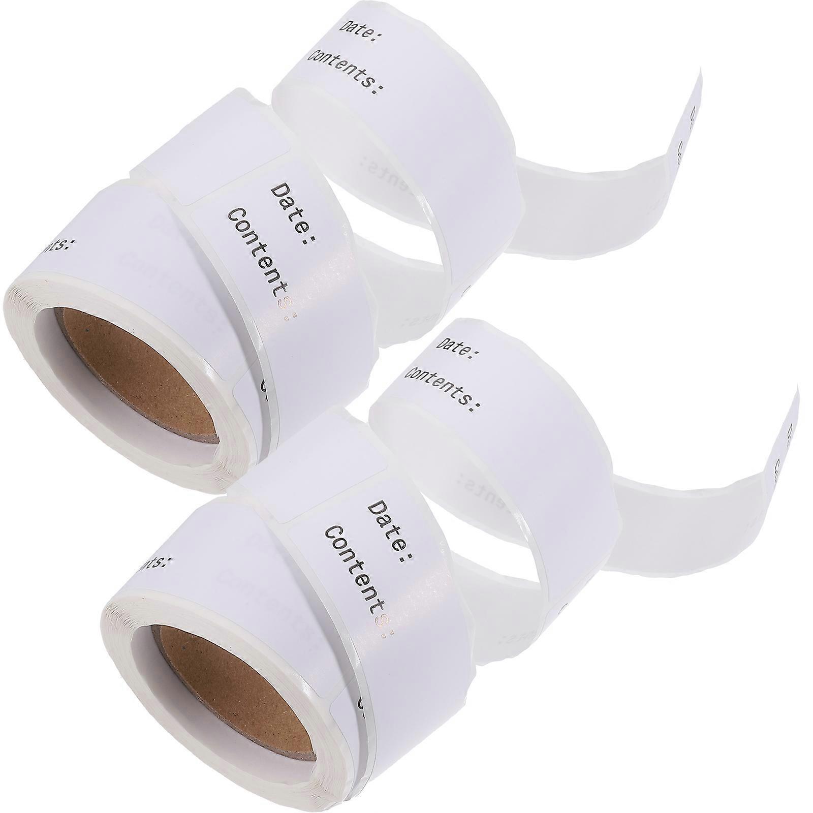 Removable Food Label Stickers 2 Rolls, Date Marking Labels for Kitchen Bottles & Storage Containers