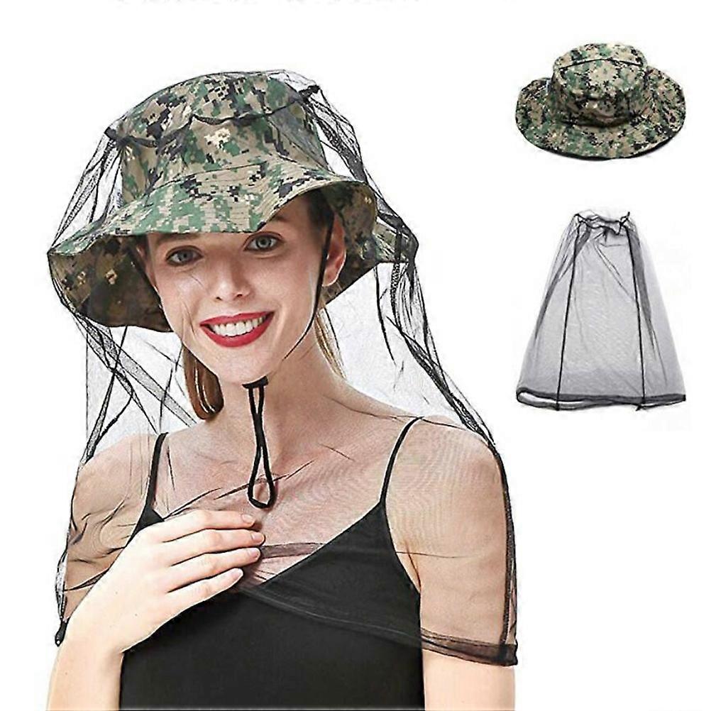 Adjustable Beekeeping Hat with Mesh Head Net for Outdoor Protection – Lightweight Camouflage Design for Fishing, Hiking, Camping, and Bug Defense