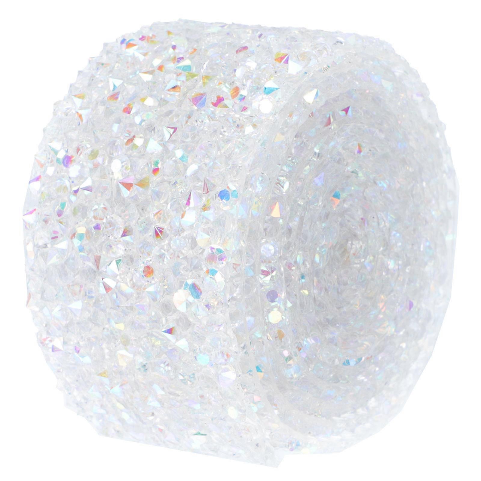DIY Rhinestone Adhesive Ribbon For Craft Projects White 81x3cm Ideal For Home Decoration 1 Roll