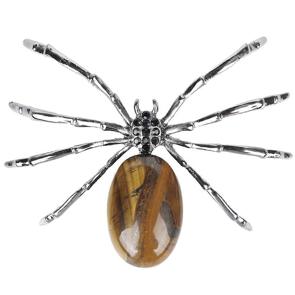 Realistic Spider Shape Halloween Decor For Family 8x7cm Coffee Mini 1Pack