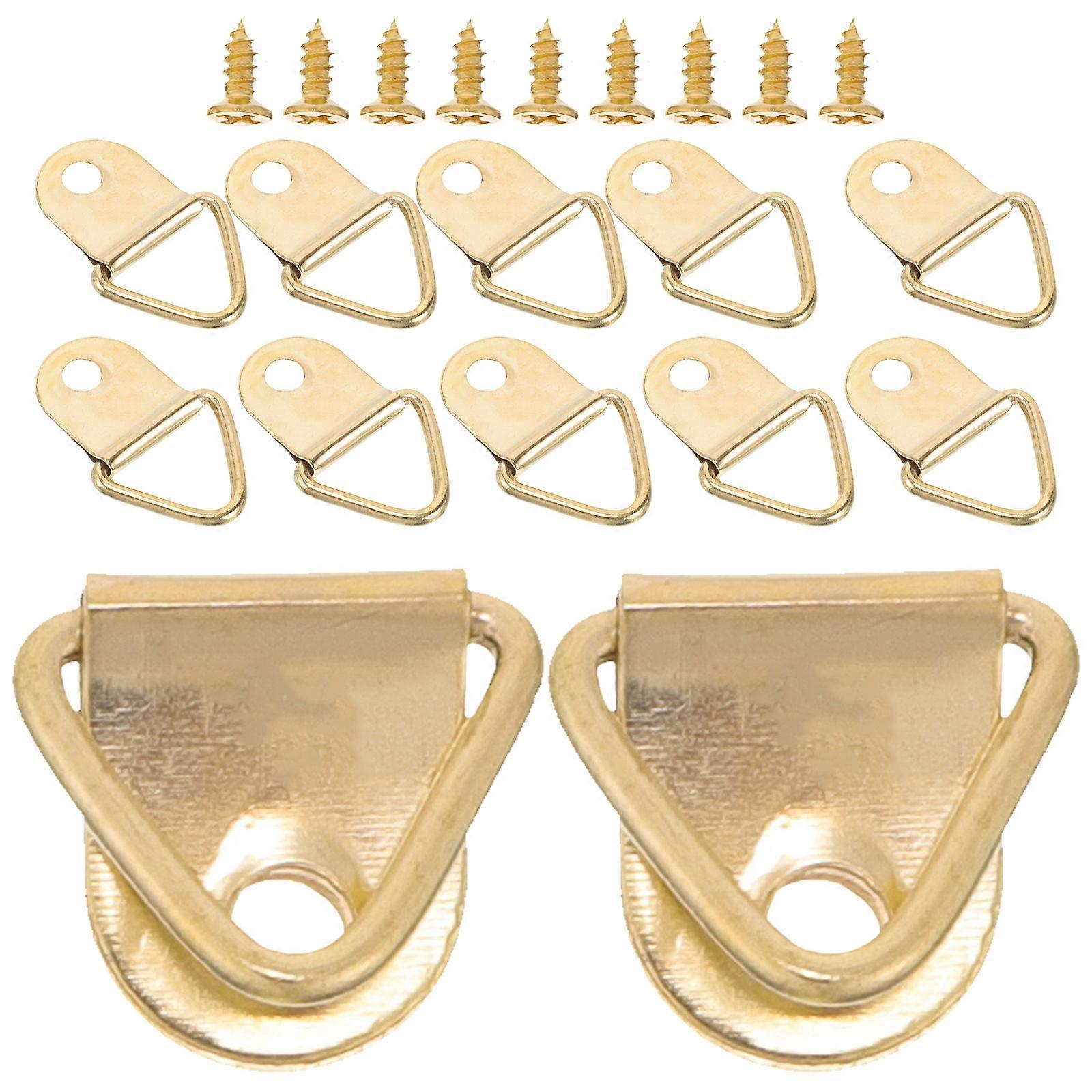 Metal Triangle Picture Frame Hooks with Screws – Durable Wall Art Hangers for Photos, Posters, and Paintings – Home and Classroom Decor