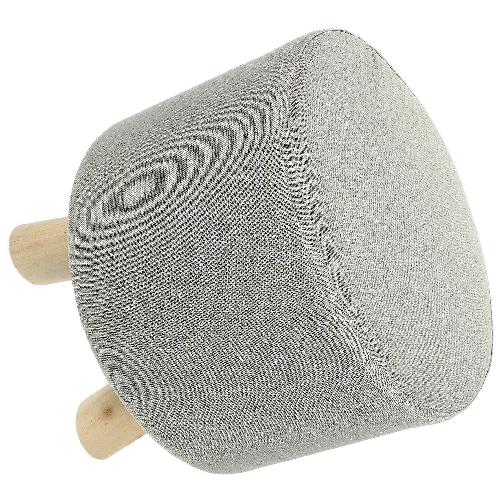 Small Wooden Stool Grey Wood Step Stool with Ergonomic Use