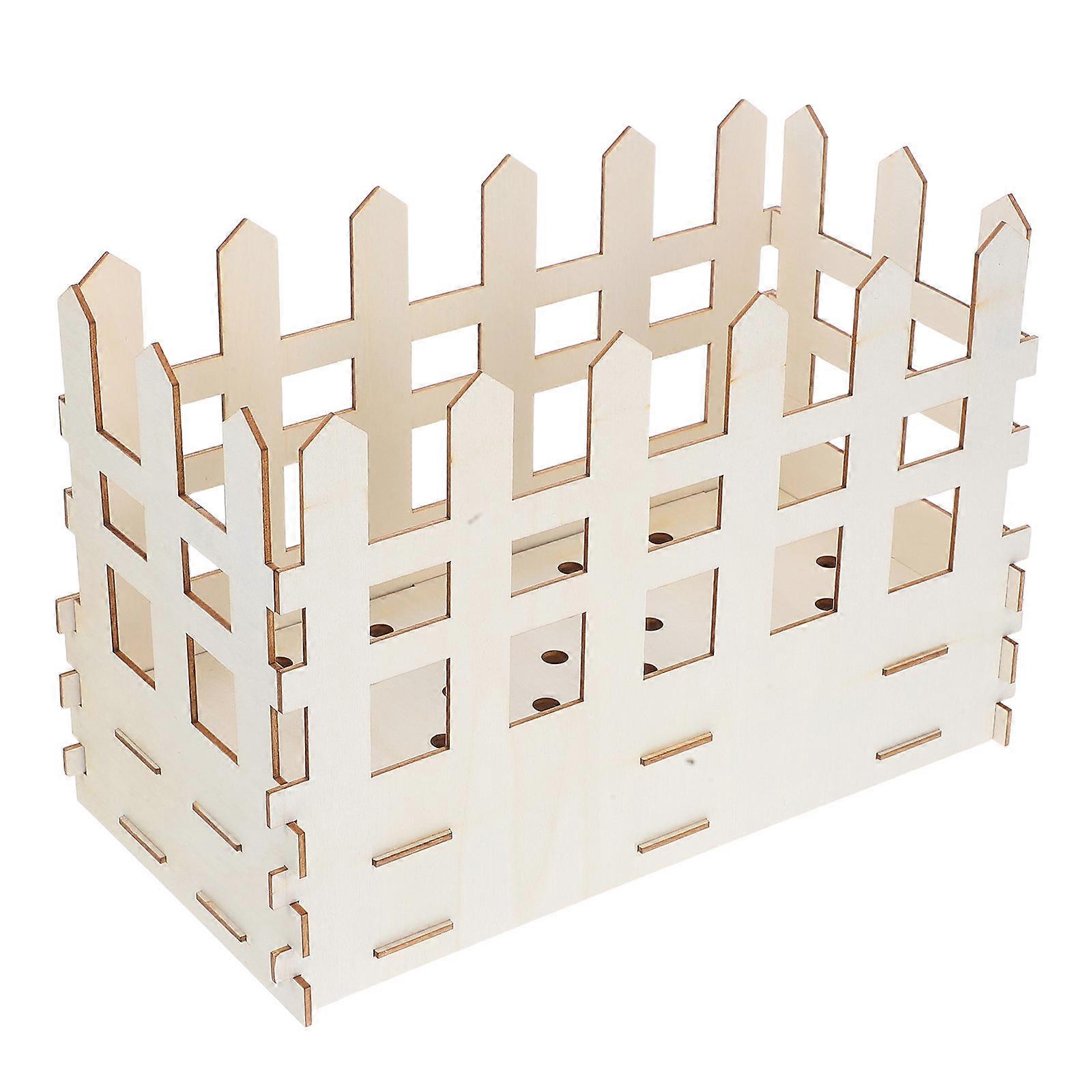 Wooden for Flowers, Natural Wood DIY Flower Display Stand, Easy Assembly Decorative Artistic Design Rustic Tabletop Decor for Home and Office