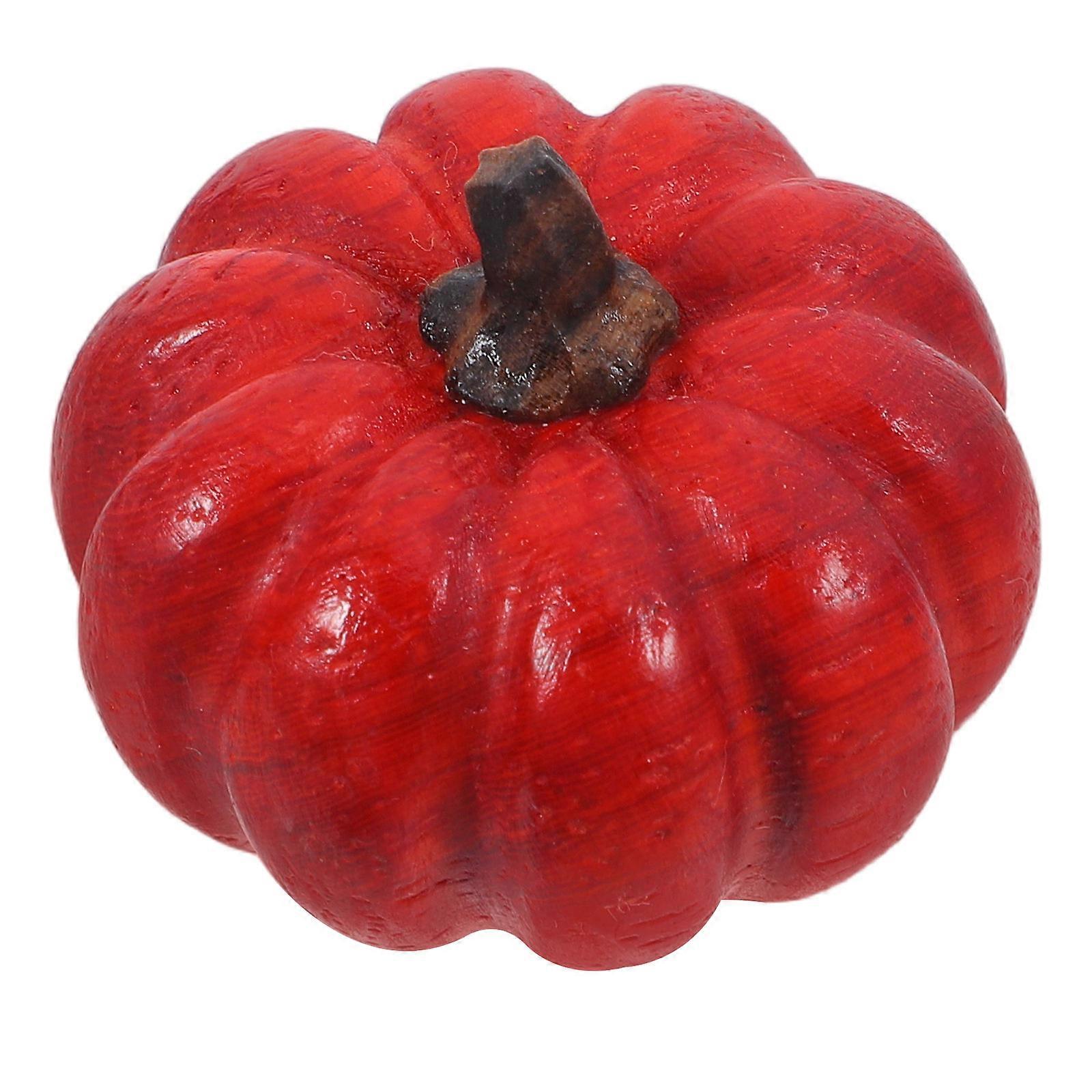 Hand Carved Pumpkin Statue from Rosewood for Home Decoration with Carvings and Unique Shape 4.5 Inches