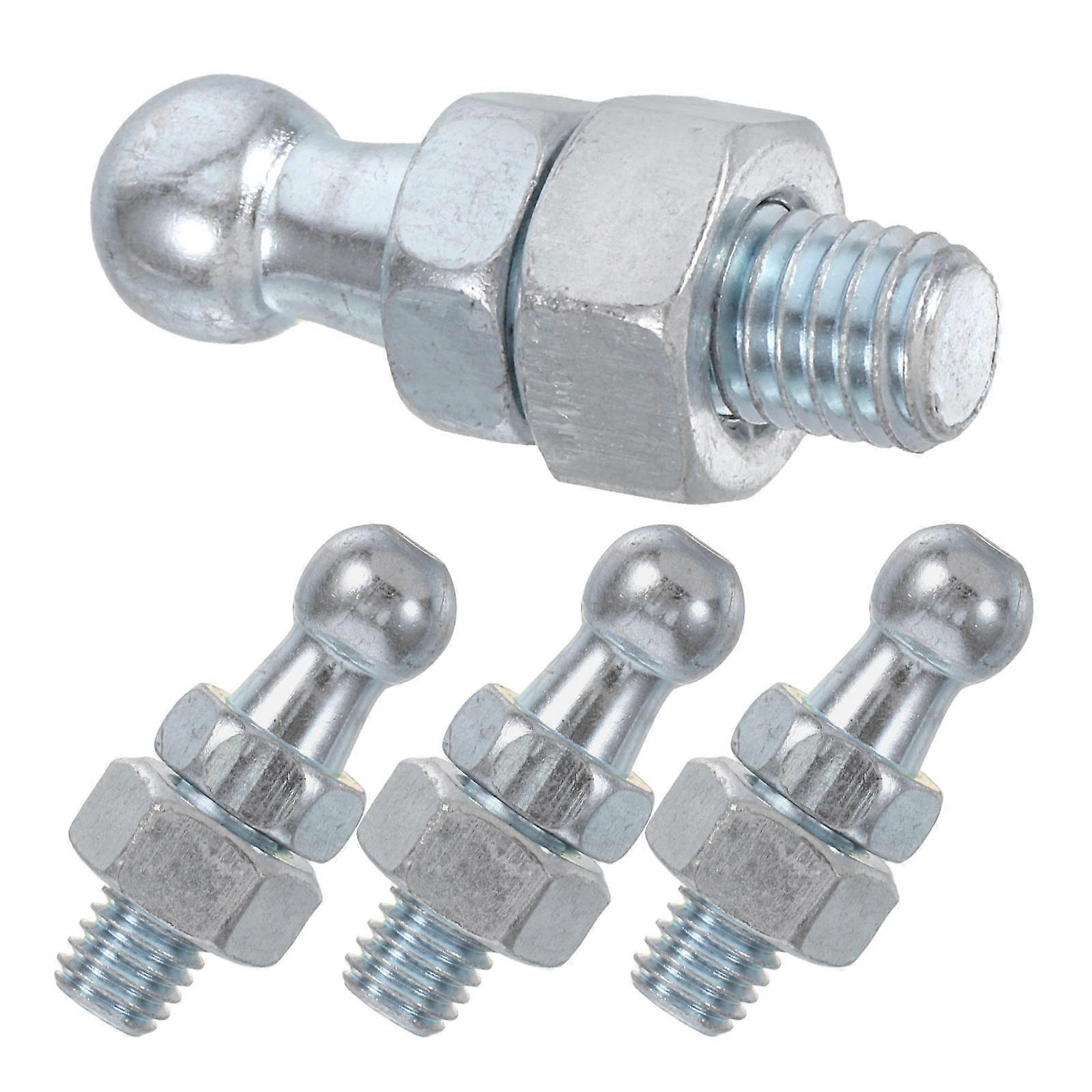 4pcs Plated Gas Spring Support Fittings with Adjustable Height for Furniture, Gas Strut, Car Bolt, Metal Construction, Signboard and Lightbox