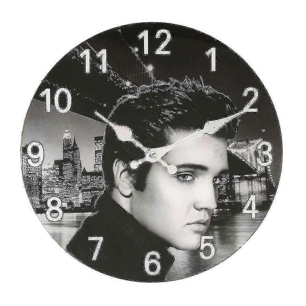 Iconic Collection Elvis Glass 30cm Wall Clock