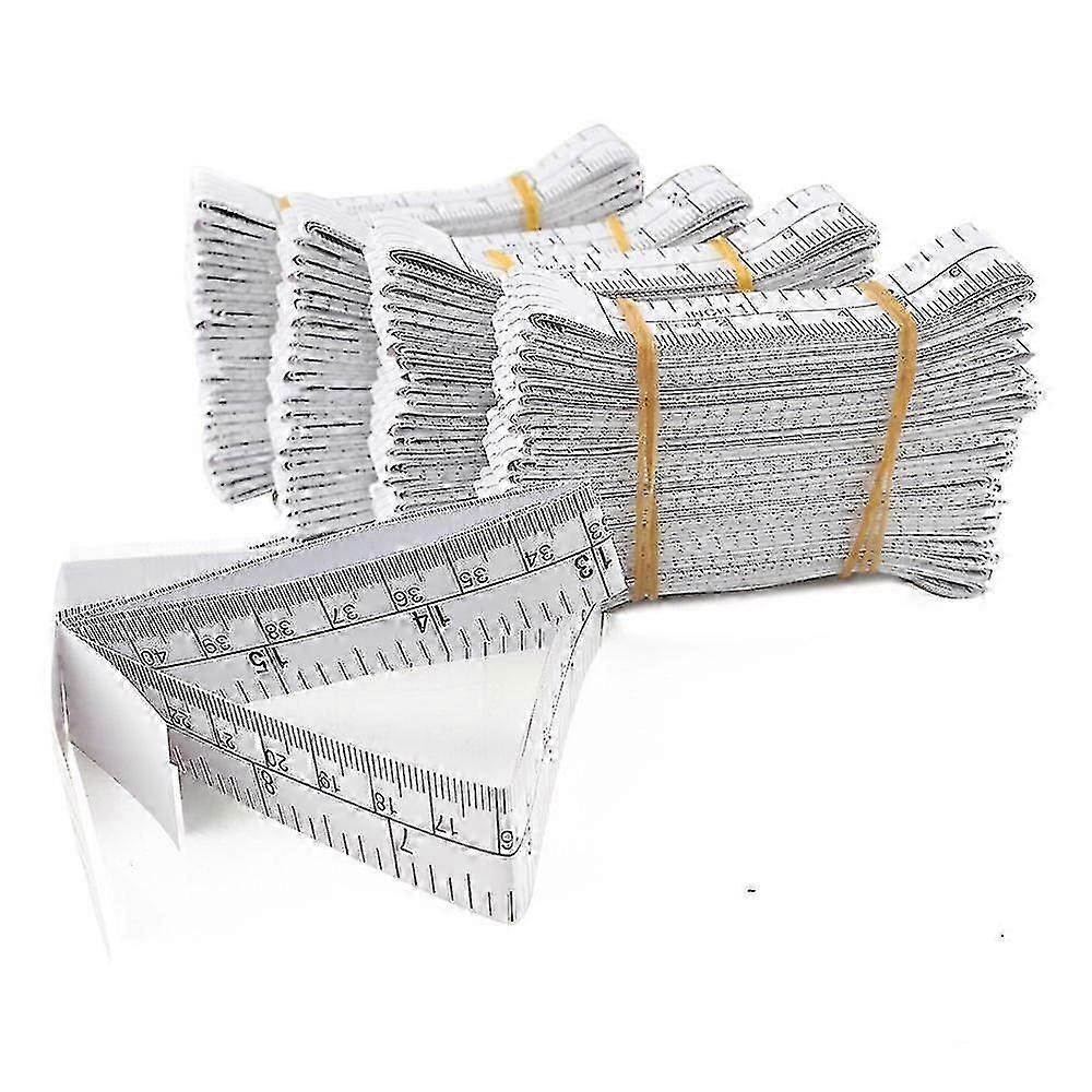 100 Pcs Paper Tapes Measure Disposable Paper Measuring Tapes Double-scale Body Measurement Tapes Flexible Wound Measuring Rulers,hww