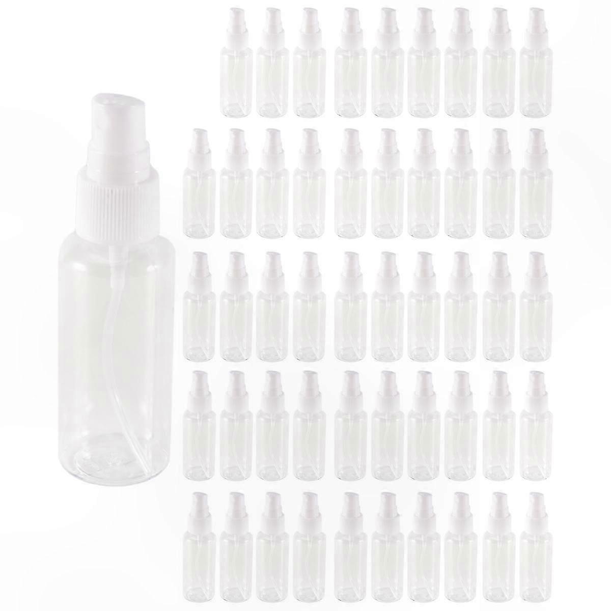 50 Pack Refillable Plastic Spray Bottles, 50ml Atomizers for DIY Projects