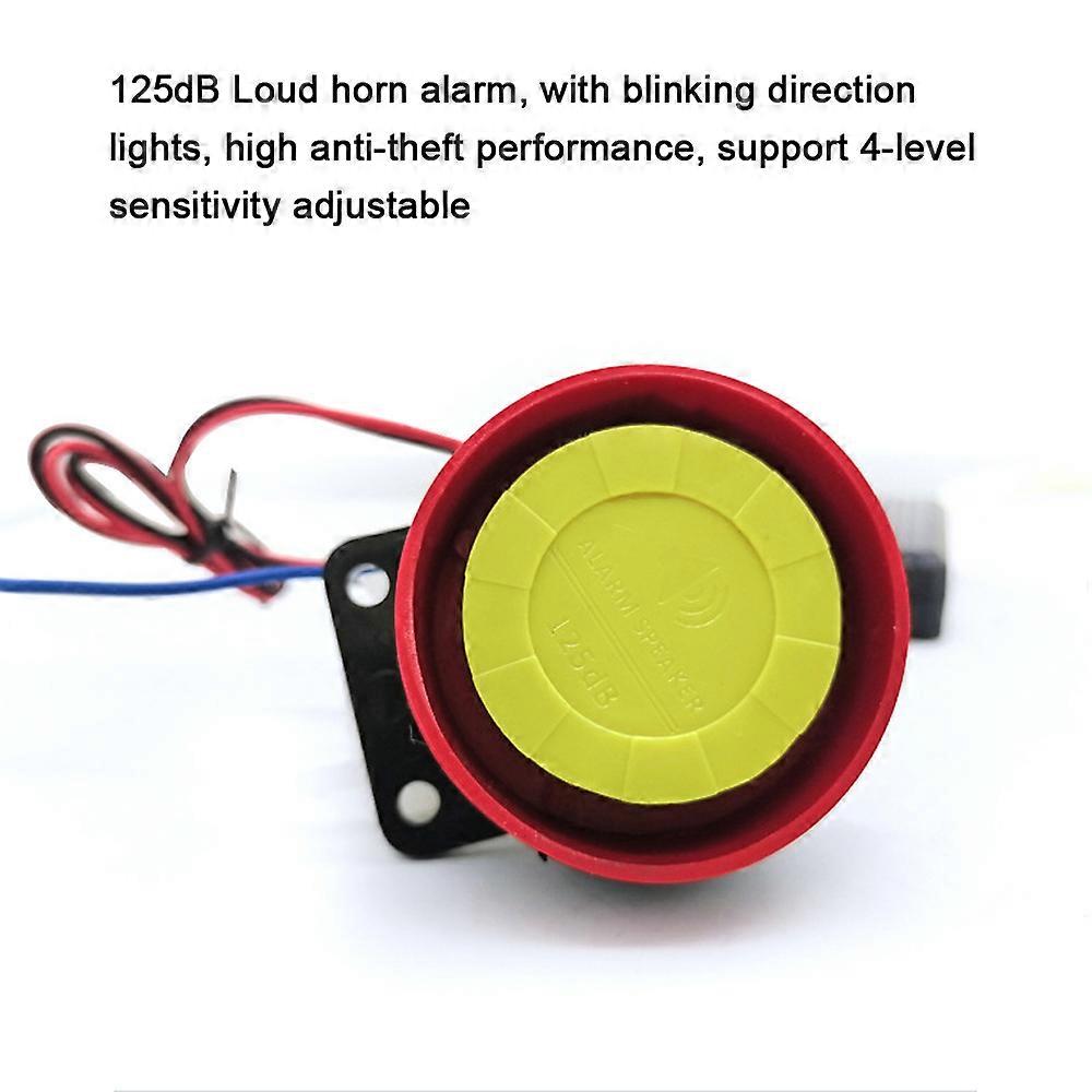 Motorcycle AntiTheft Alarms System Wireless Remote Engine Starter Stop with Remote Controller 125dB Horn for 12 V Motorcycle