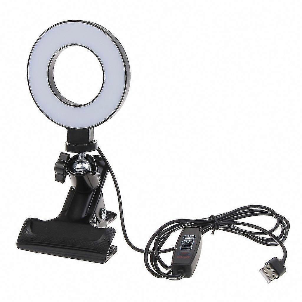 Laptop Ring Light For Computer Conference Lighting With Clip 3 Dimmable Color Modes