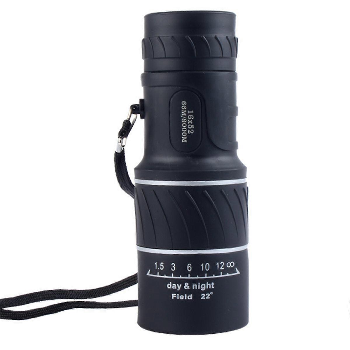 16X52 Monocular Telescope High-Definition Handheld Optical Zoom Night Vision for Camping Outdoor Ac