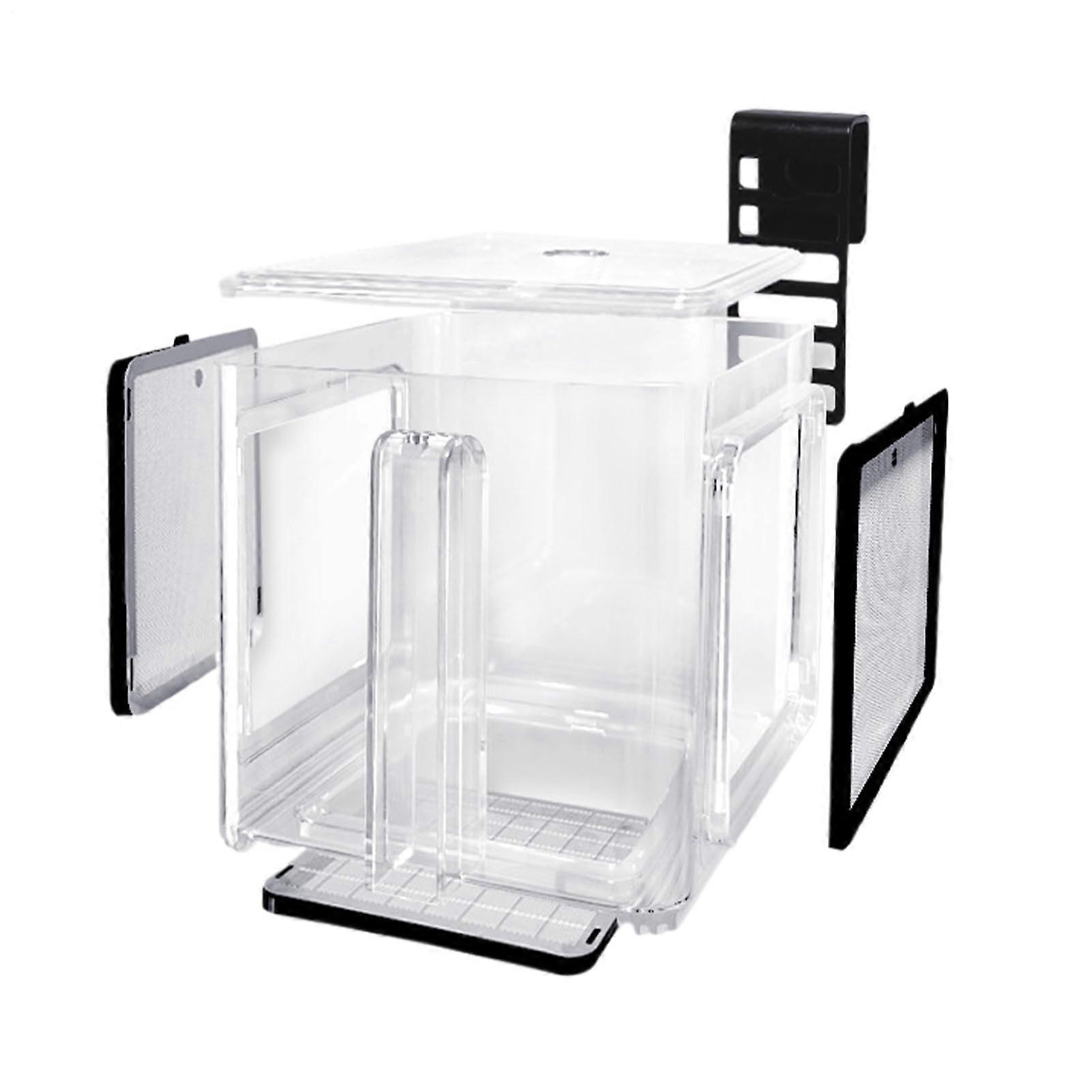 Aquarium Breeding Box for Freshwater Shrimp and Guppy, Acrylic Divider Breeder Hatchery Incubator, Fish Tank Isolation Accessory