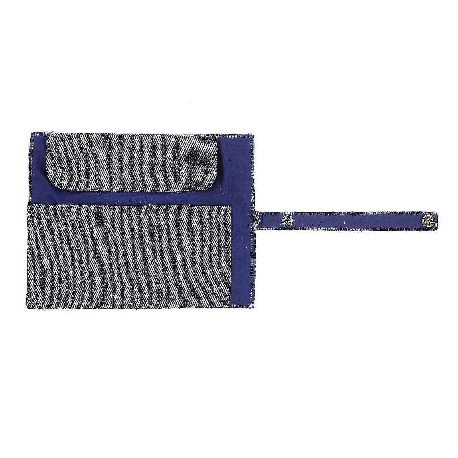 Blue Canvas Roll-Up Pencil Wrap - Space-Saving Artist Storage (24x1...