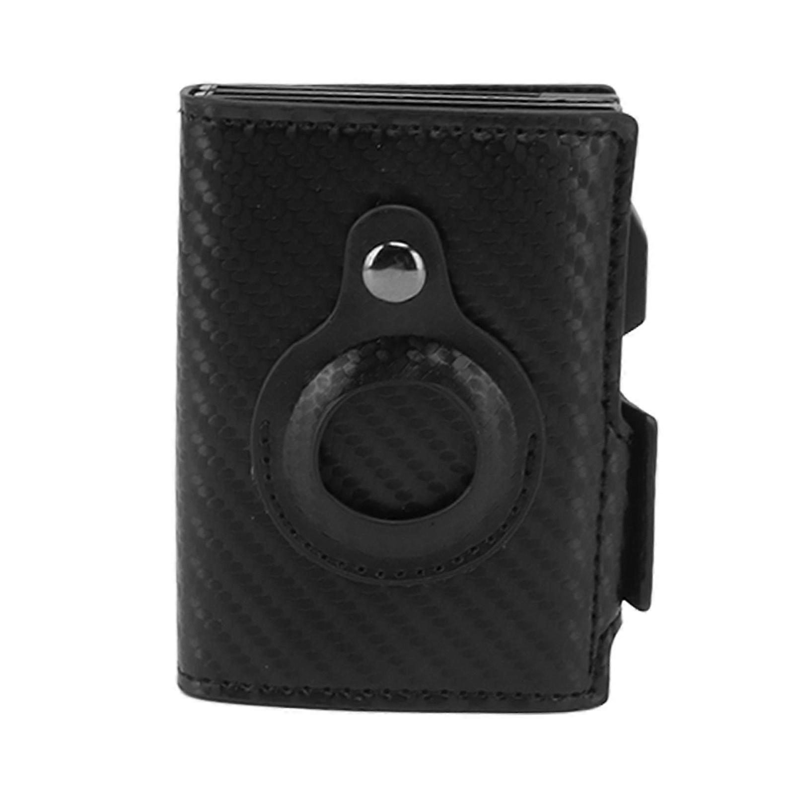 Multi Function Wallet Clip for IOS Locator Safe Small Men's Wallet Clip for Bank Card Bill Passport Carbon Fiber Black