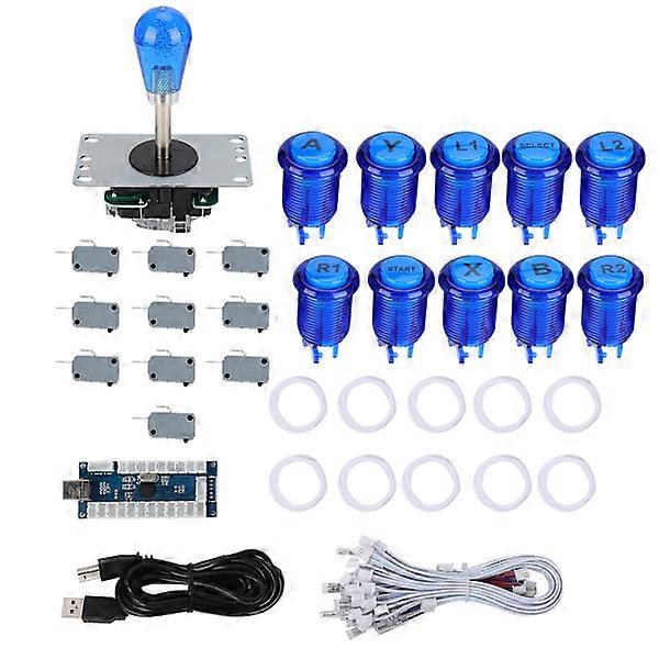 822B Single DIY Arcade Joystick Accessory Kit for Arcade / Fighting Home Game USB Set American Style (blue)