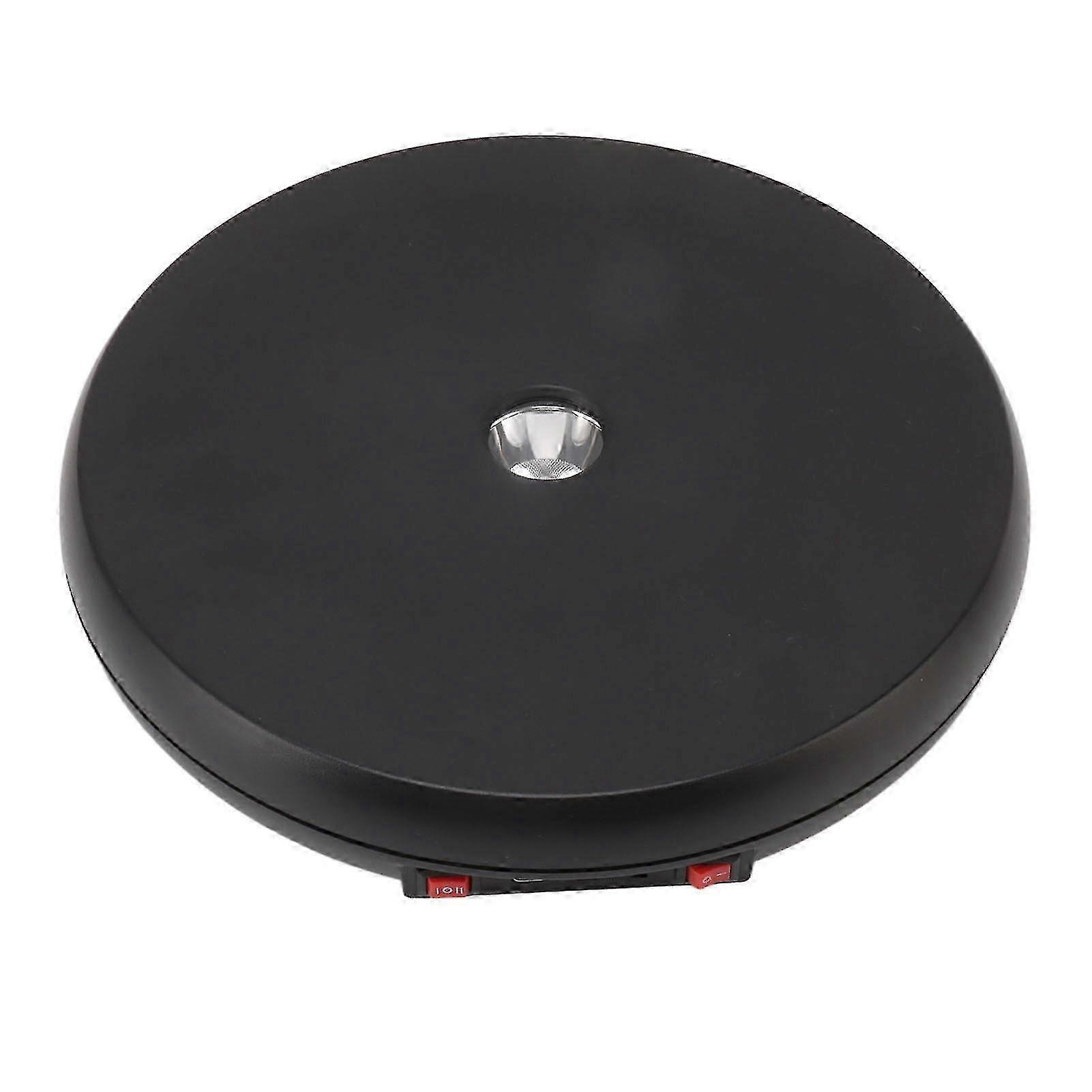 Electric Rotating Display Table LED Light 25cm Noiseless 20kg Load Capacity Turntable Display Stand for Jewelry Black 2025
