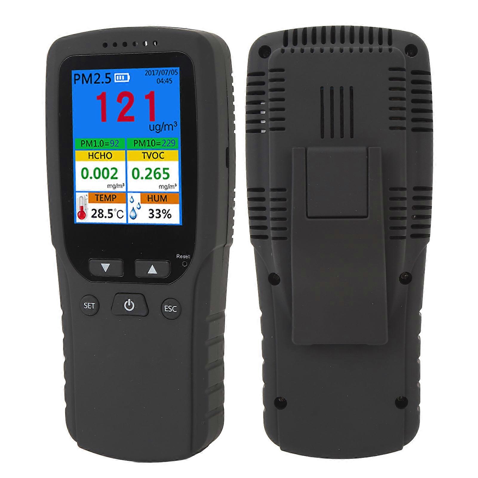 Luftqualitätsmonitor 2,8" LCD PM2.5 HCHO TVOC Temp Luftfeuchtigkeitstester
