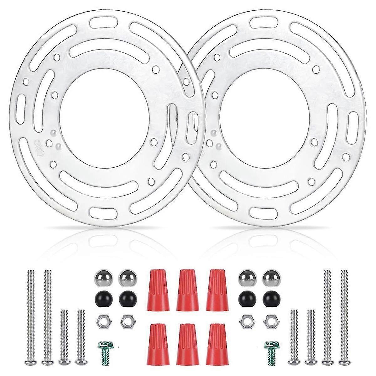 Mounting solution for light fixtures 2-pack with screws