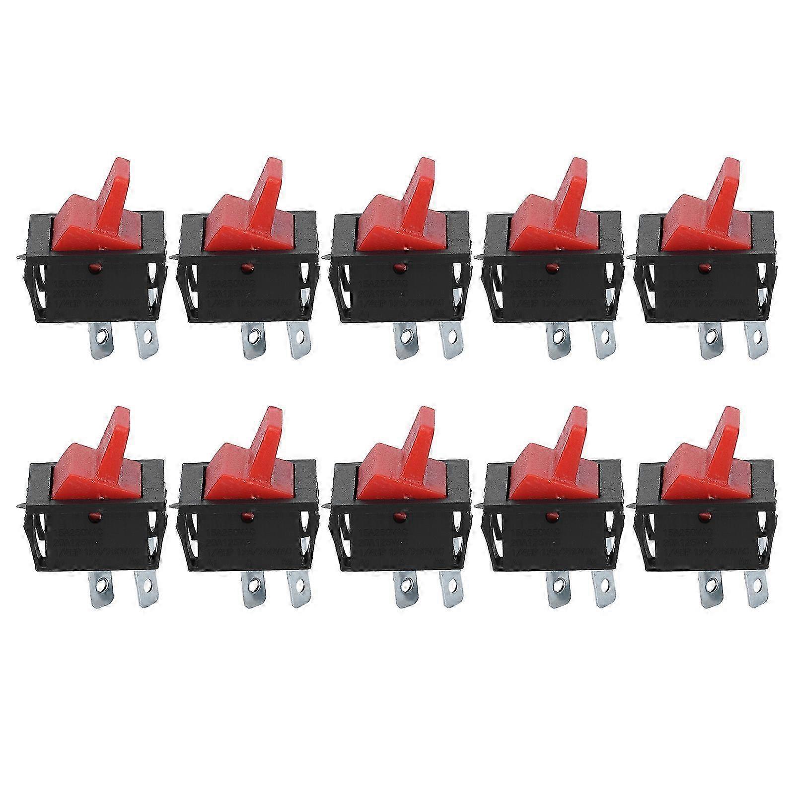 10Pcs Paddle Switch AC Antiflaming PA66 Material High Durability Stable Strong Load Capacity Rocker Switch